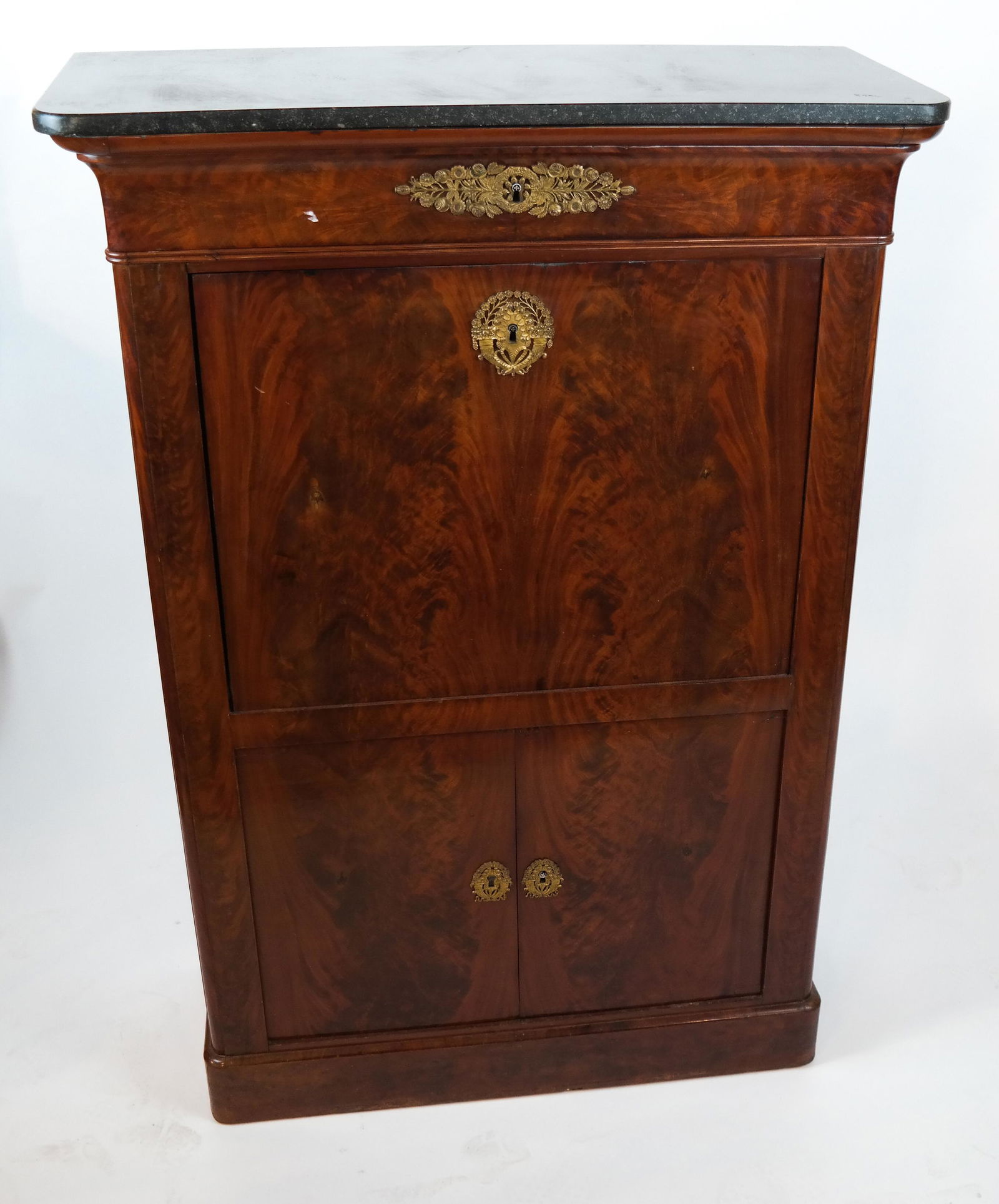 Charles X Mahogany Secretary/Abbatant Desk (1 of 9)