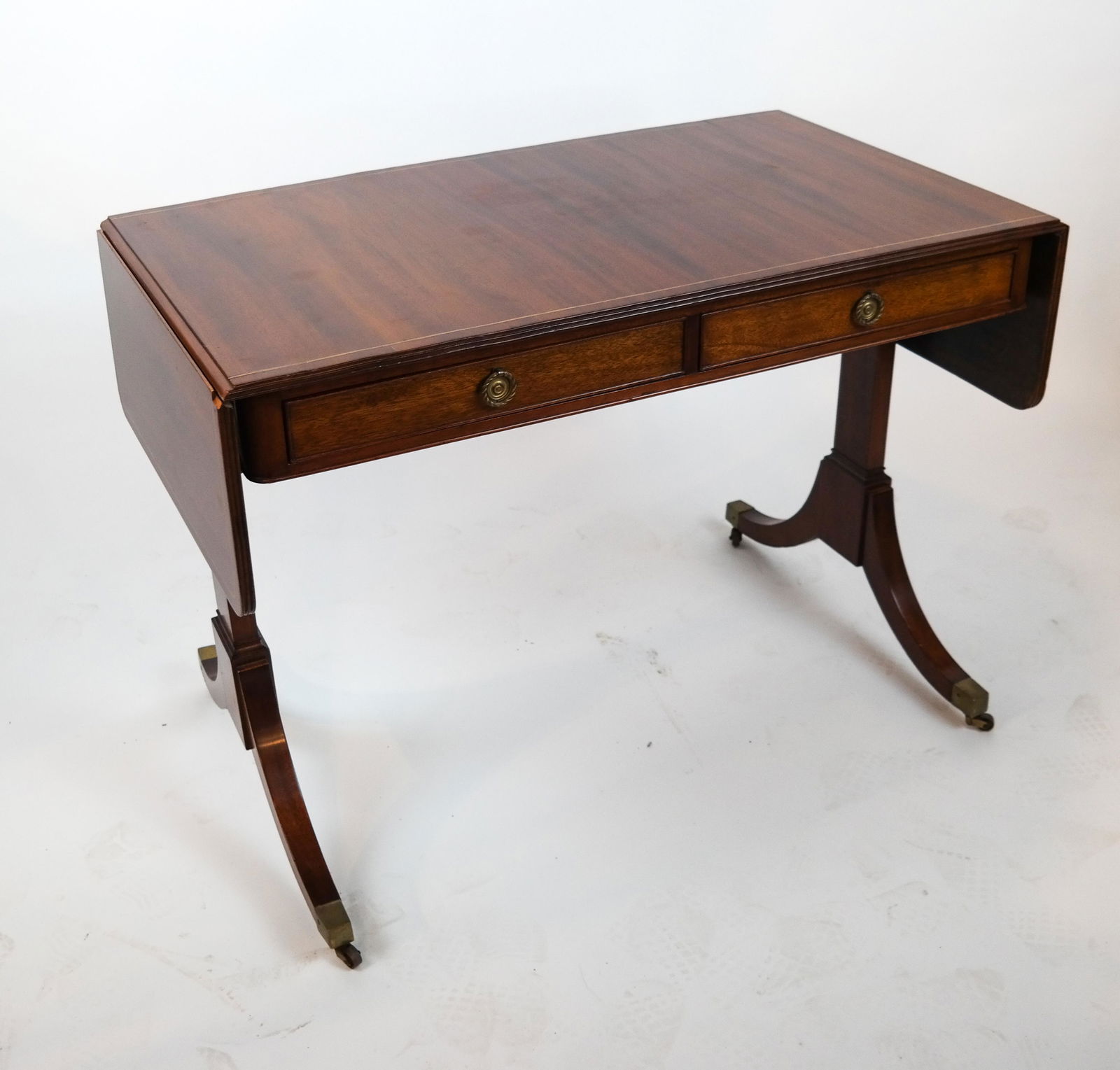 Regency-Style Mahogany Drop-Leaf Sofa Table (1 of 8)