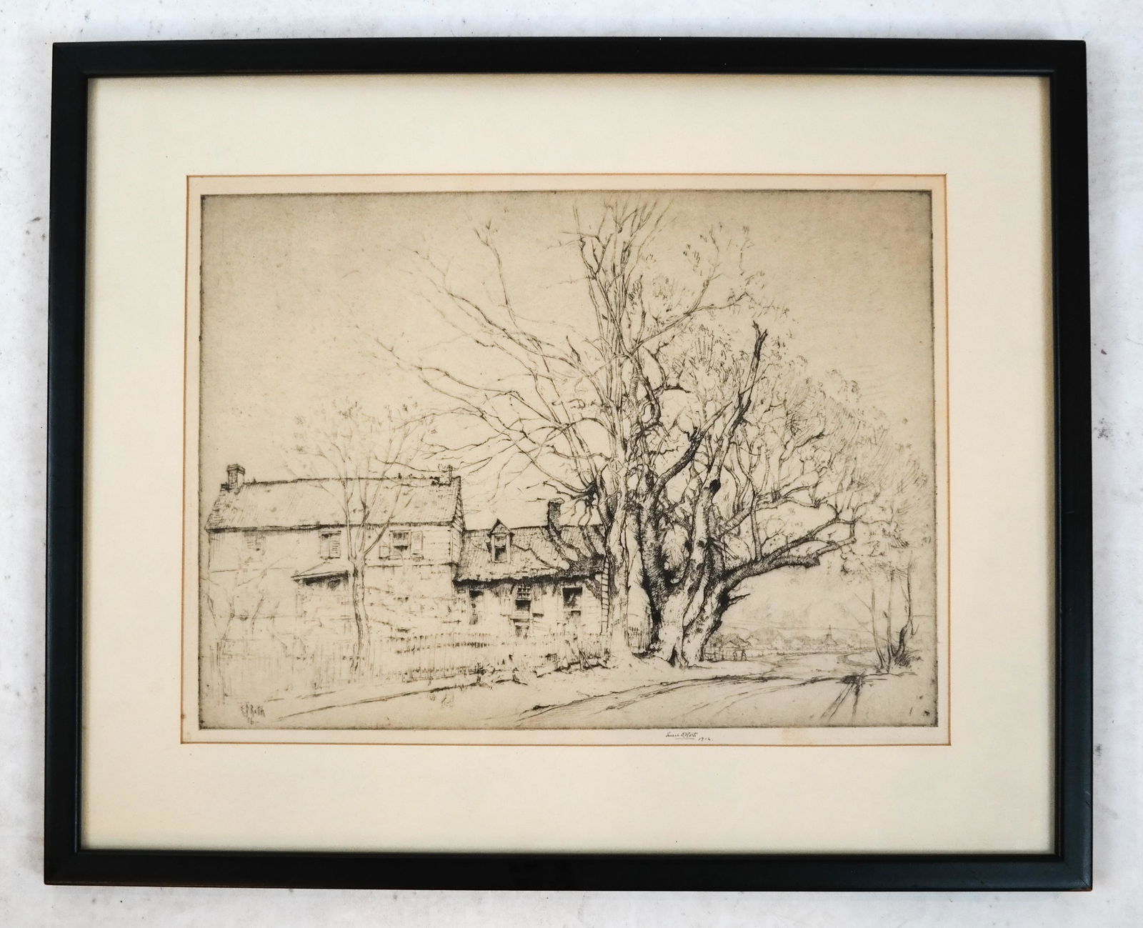 Ernest D. ROTH: Landscape 1916 - Drypoint (1 of 5)