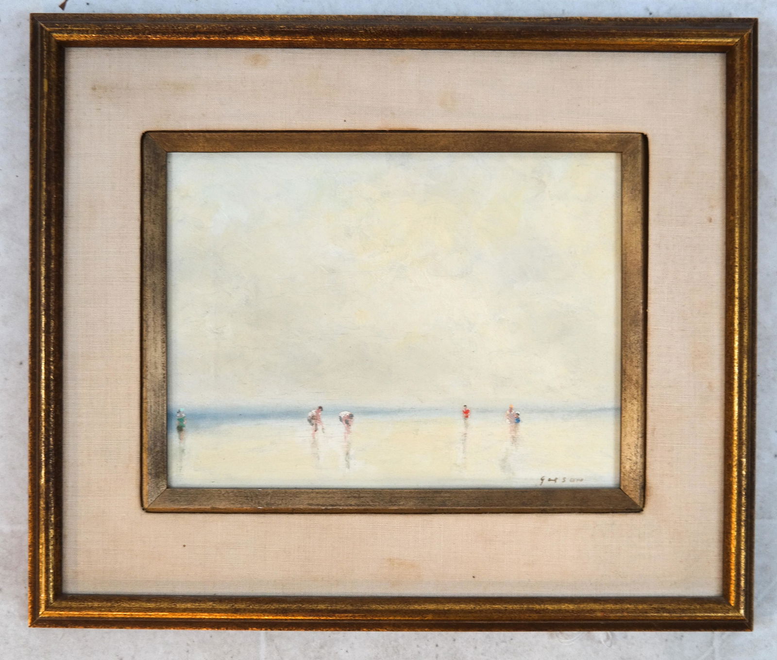Andre GISSON: Figures on a Beach - O/C (1 of 4)