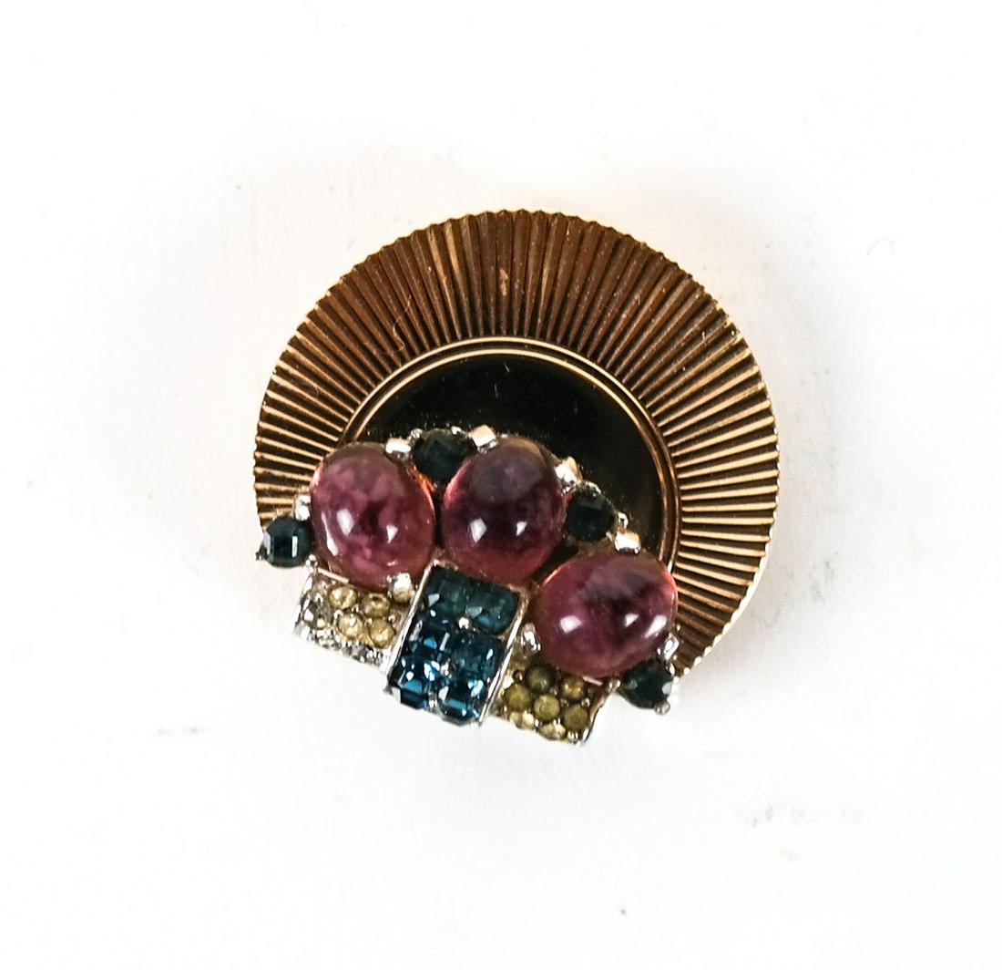 14 K Gold Pin with Sapphires, Rubies (1 of 5)