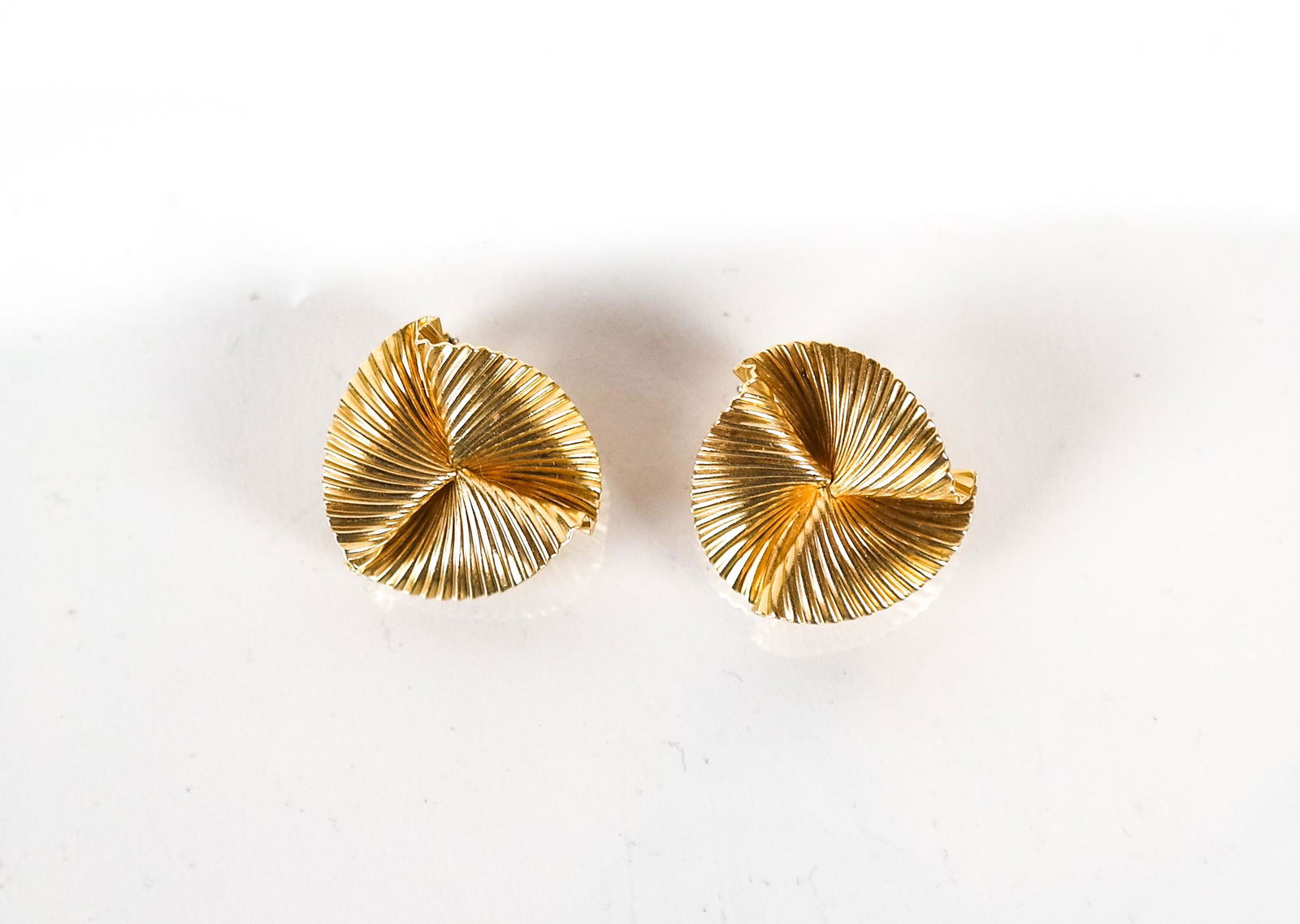 Pair 14K Yellow Gold Pinwheel Ear Clips (1 of 3)