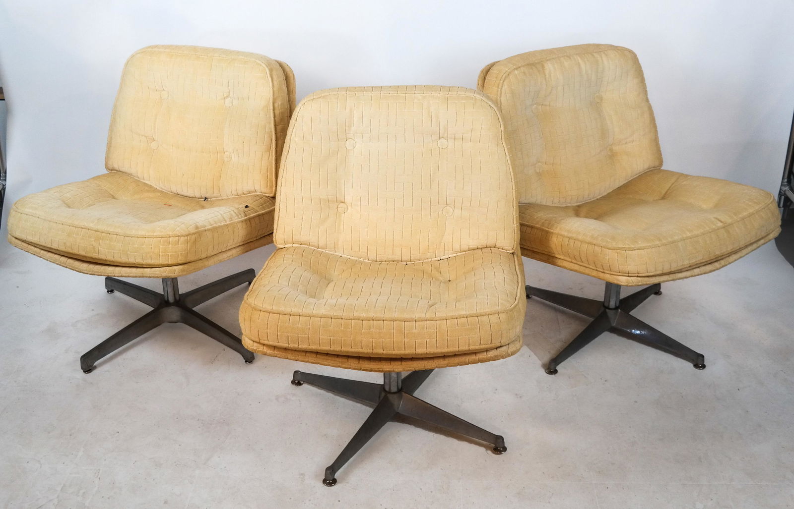 Three Modern Upholstered Swivel Chairs (1 of 1)