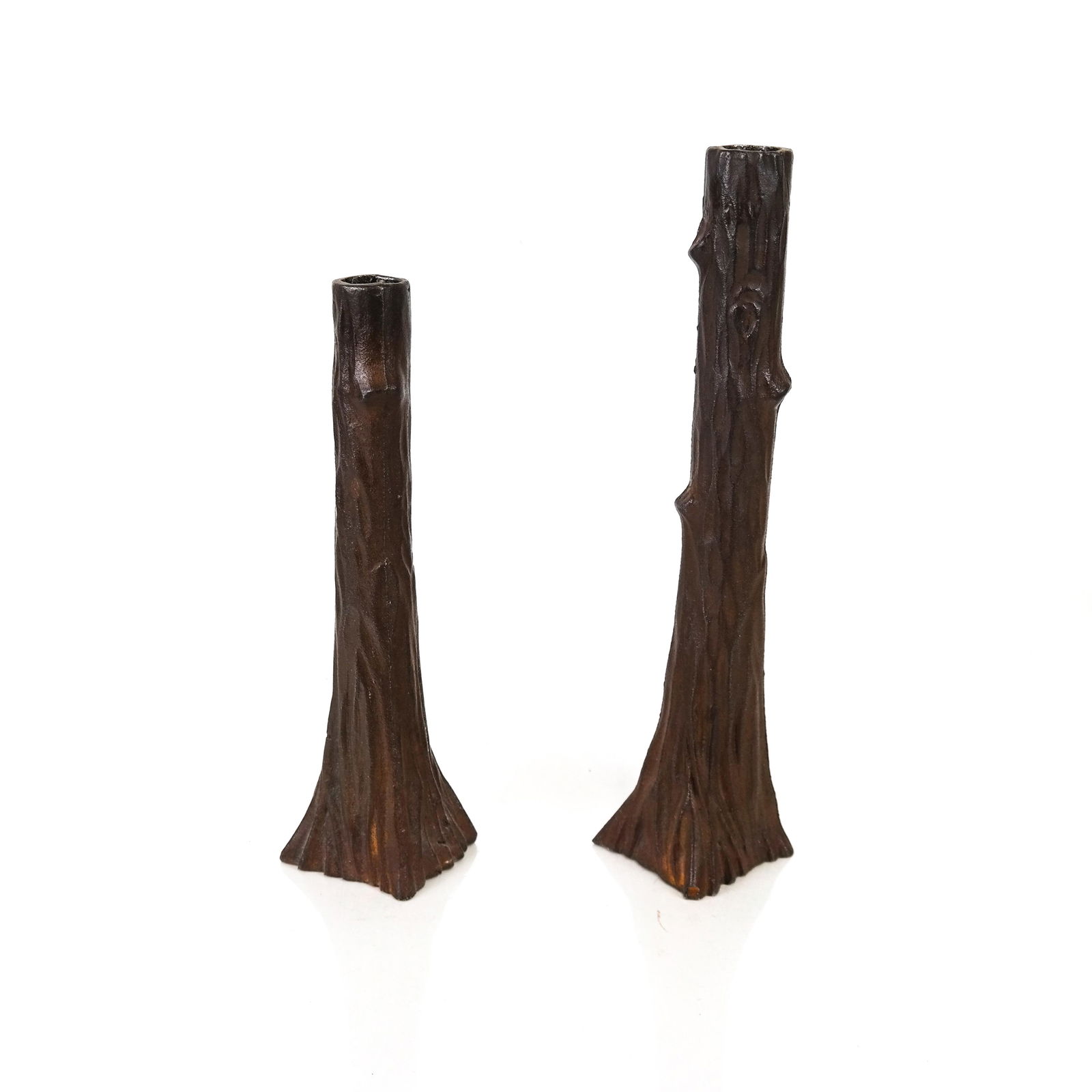 Two Iron Tree-Form Candlesticks (1 of 5)