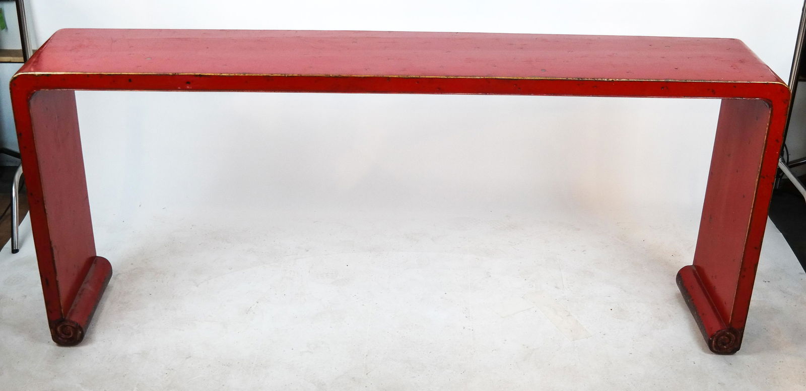 Asian Red Lacquer Console (1 of 8)