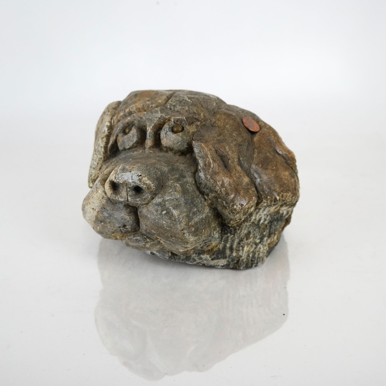 Carved Stone Dog Door Stop (1 of 6)