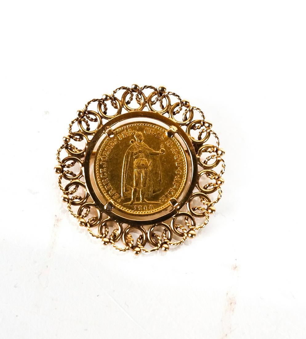 1904 Gold Coin Pin (1 of 2)