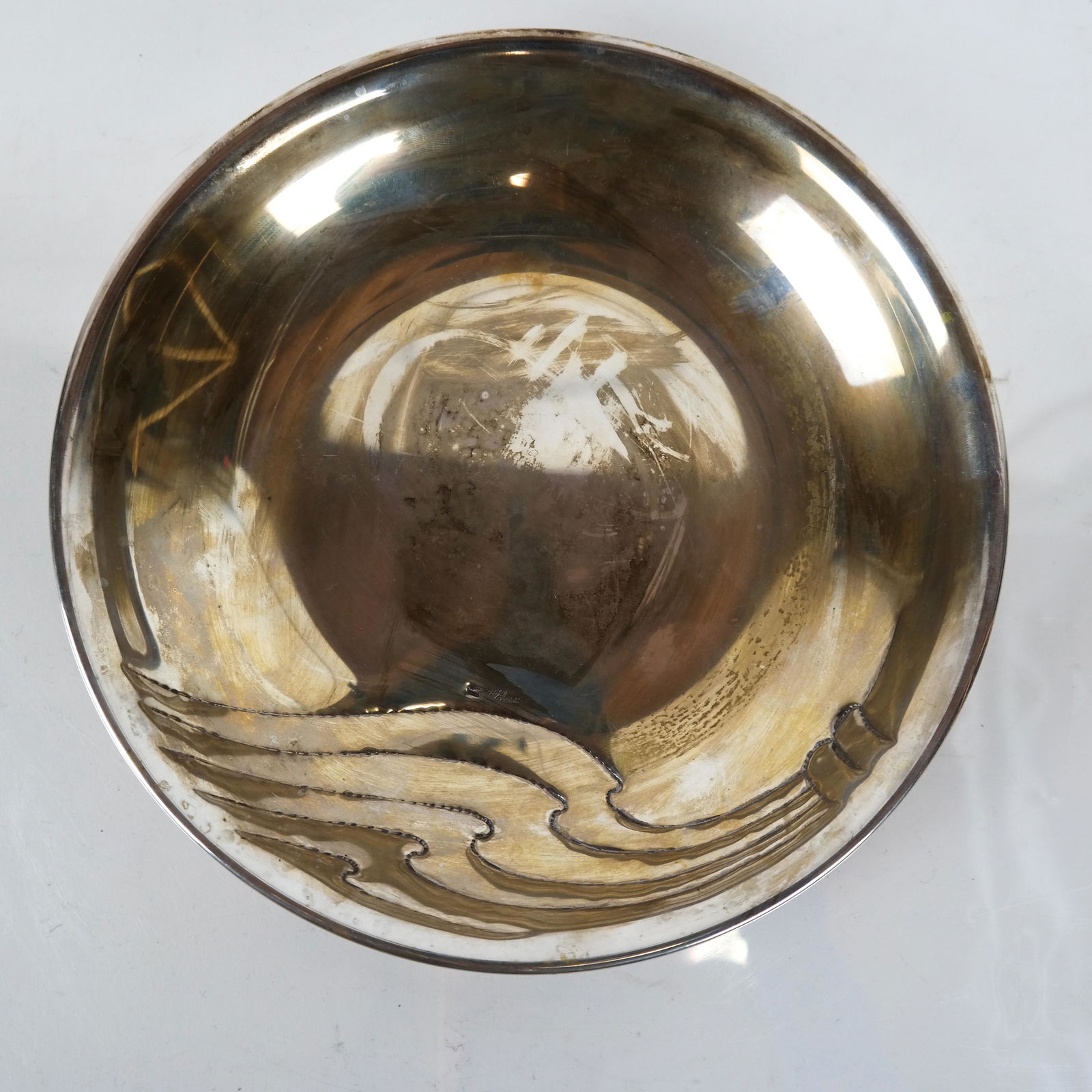 .800 Silver Wave Design Bowl (1 of 4)