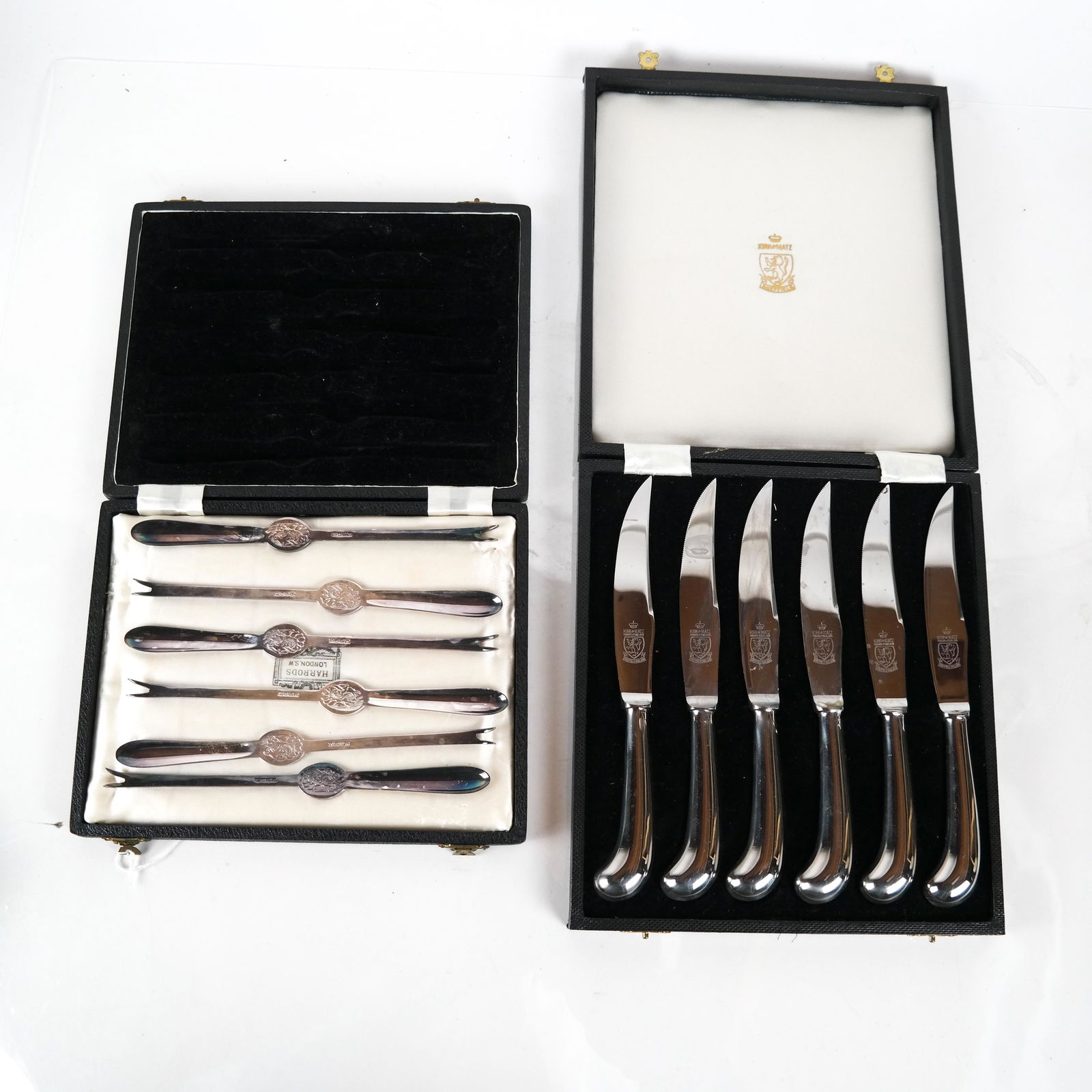 Sets of Silver Plate Nut Picks & Steak Knives (1 of 6)