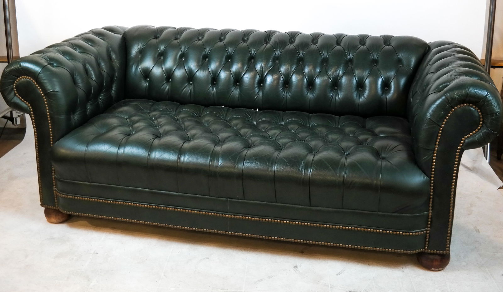 Chesterfield Tufted Green Sofa (1 of 5)