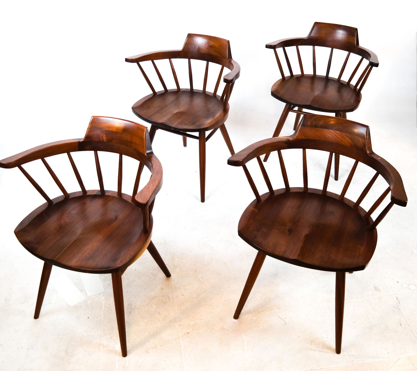 Four George Nakashima Black Walnut Chairs (1 of 9)