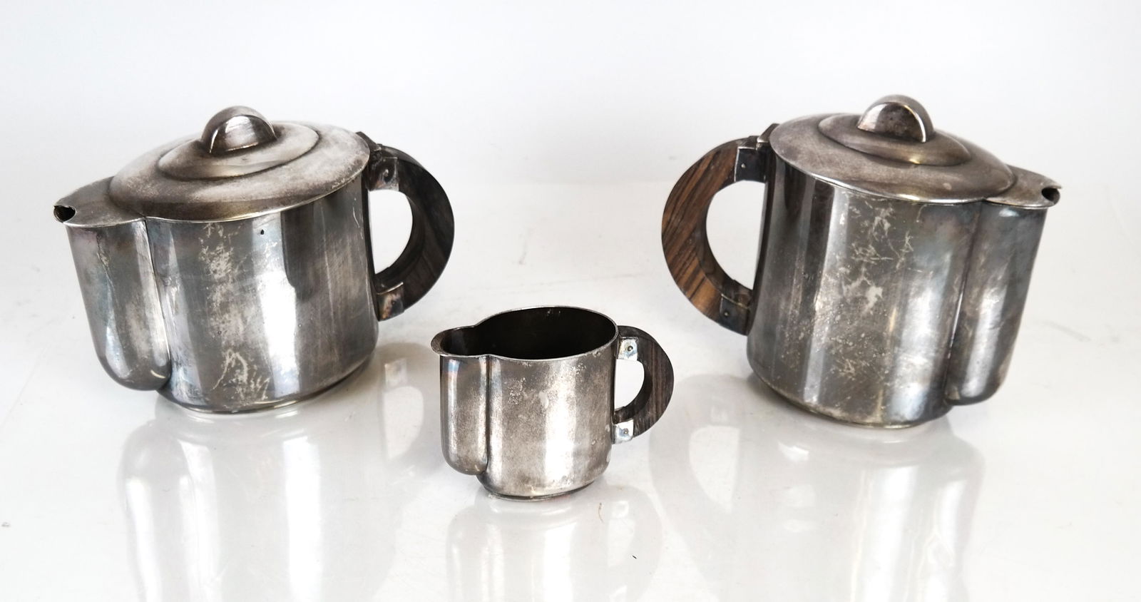 ERCUIS Art Deco French Silver Plate Tea & Coffee Set (1 of 8)