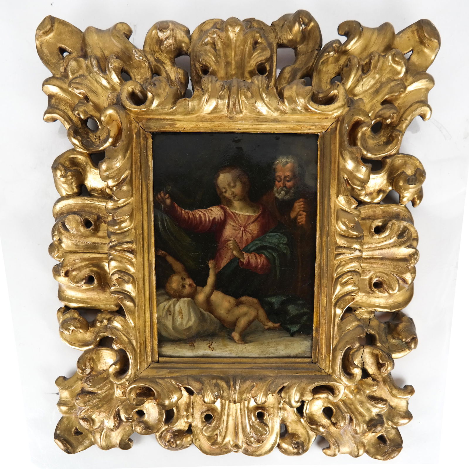 Old Master: Holy Family - Oil on Tin (1 of 3)