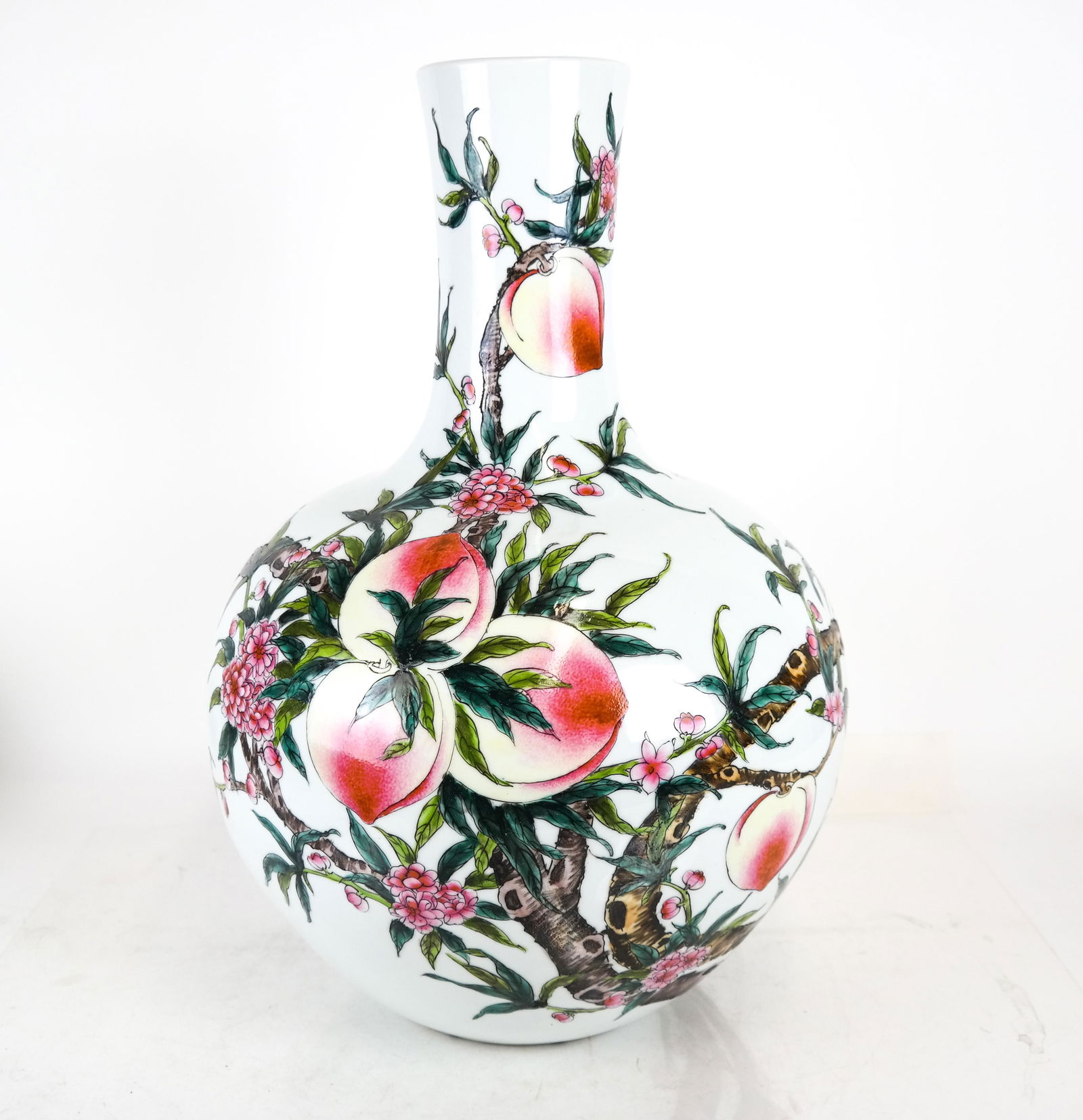Large Asian Porcelain Peaches Vase (1 of 8)