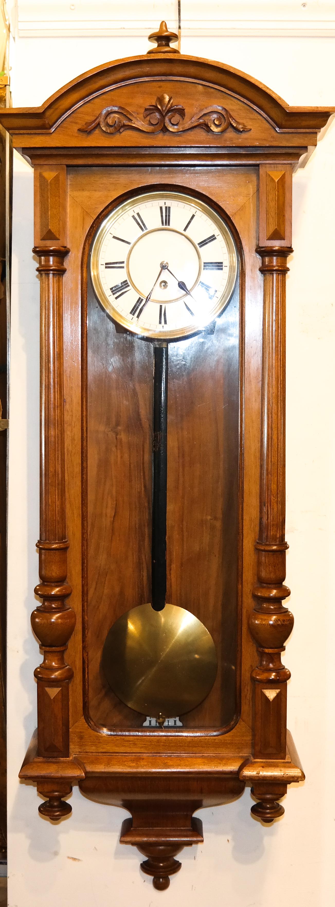 Mahogany Wall Regulator Clock (1 of 7)