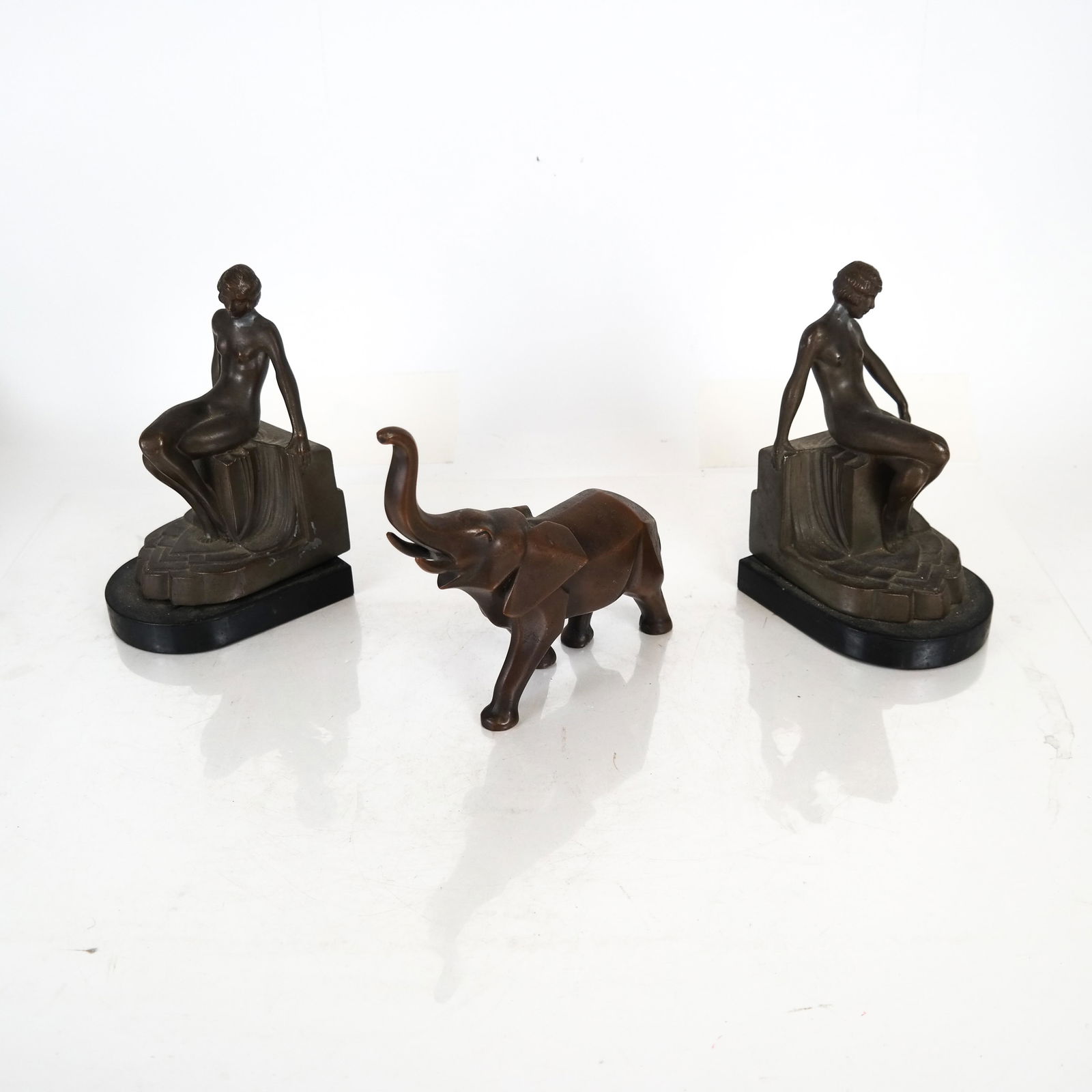 Pair Neoclassical-Style Bookends - Elephant (1 of 8)