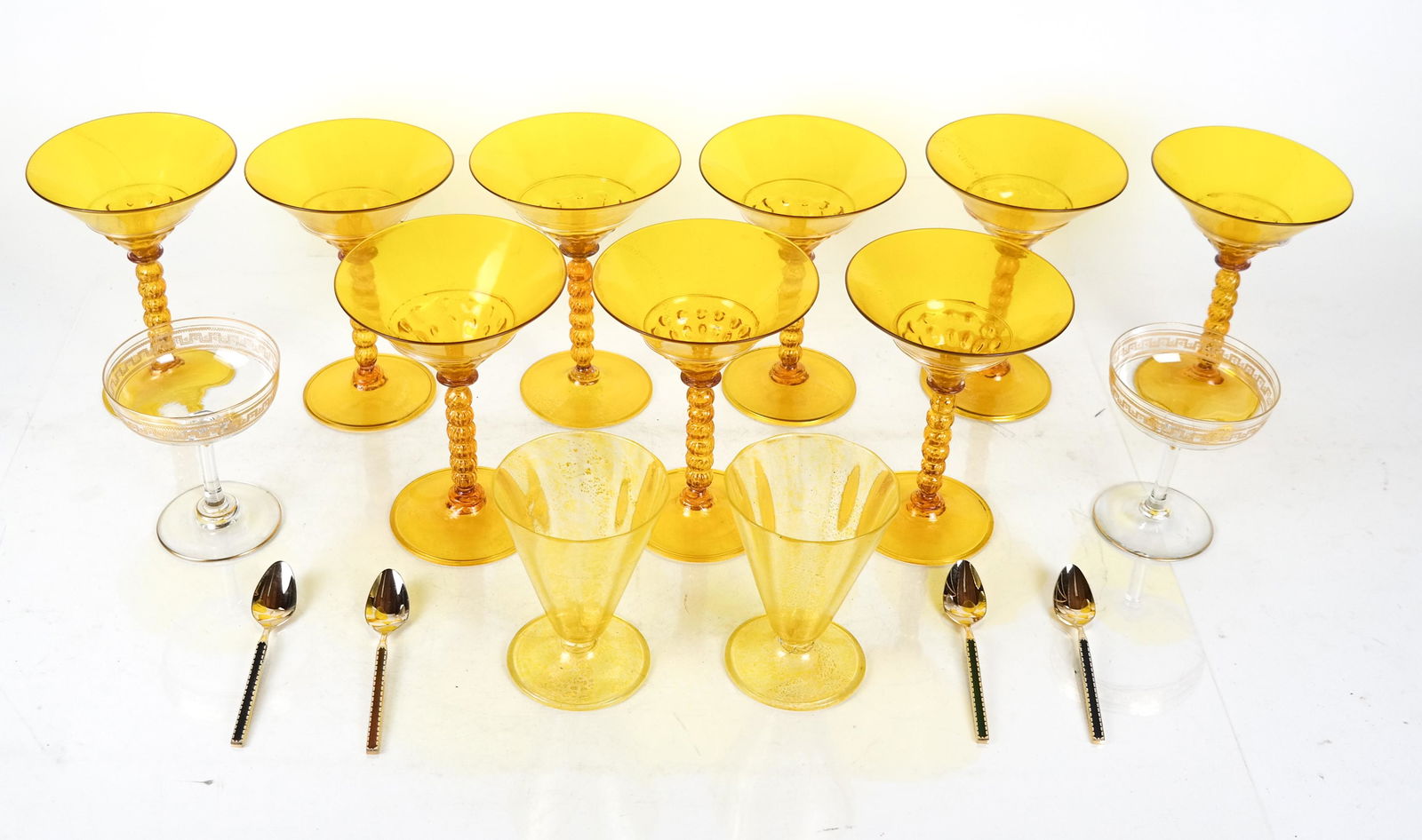 Lot of Yellow Glass Stemware, Others (1 of 9)