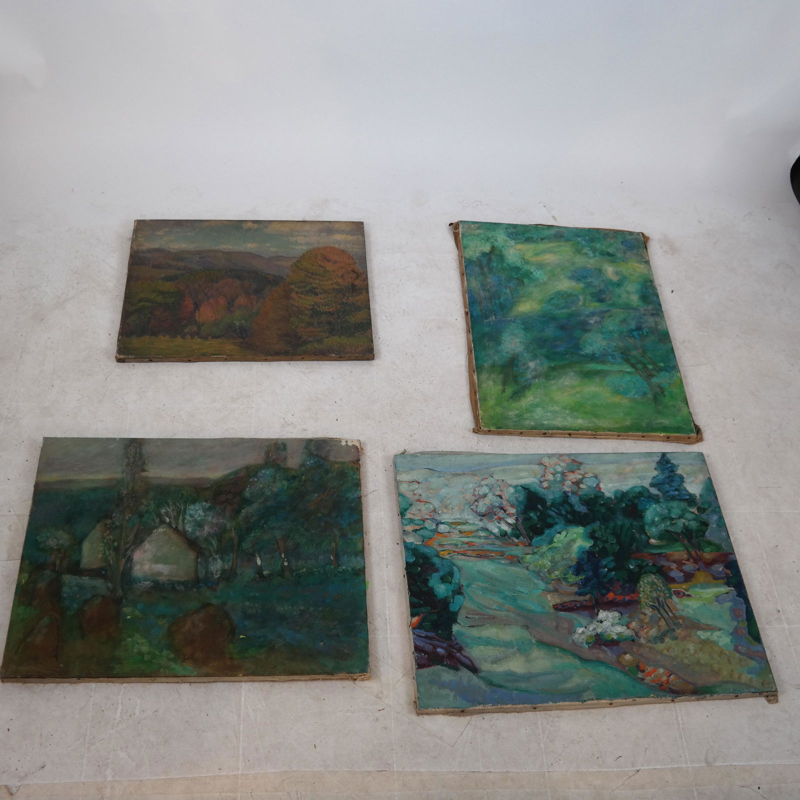 William LYBERIS: Four Landscapes - O/C (1 of 6)