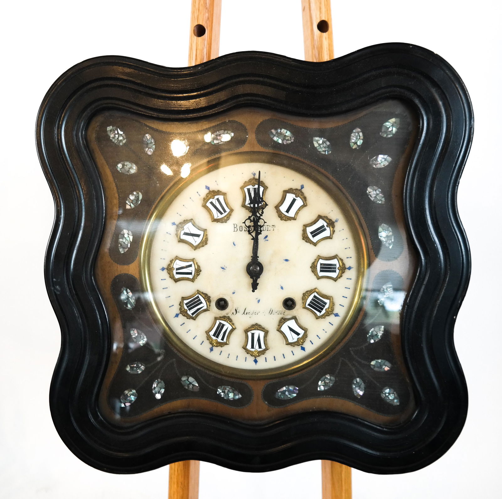 19th C. French Clock with Marble Dial (1 of 6)