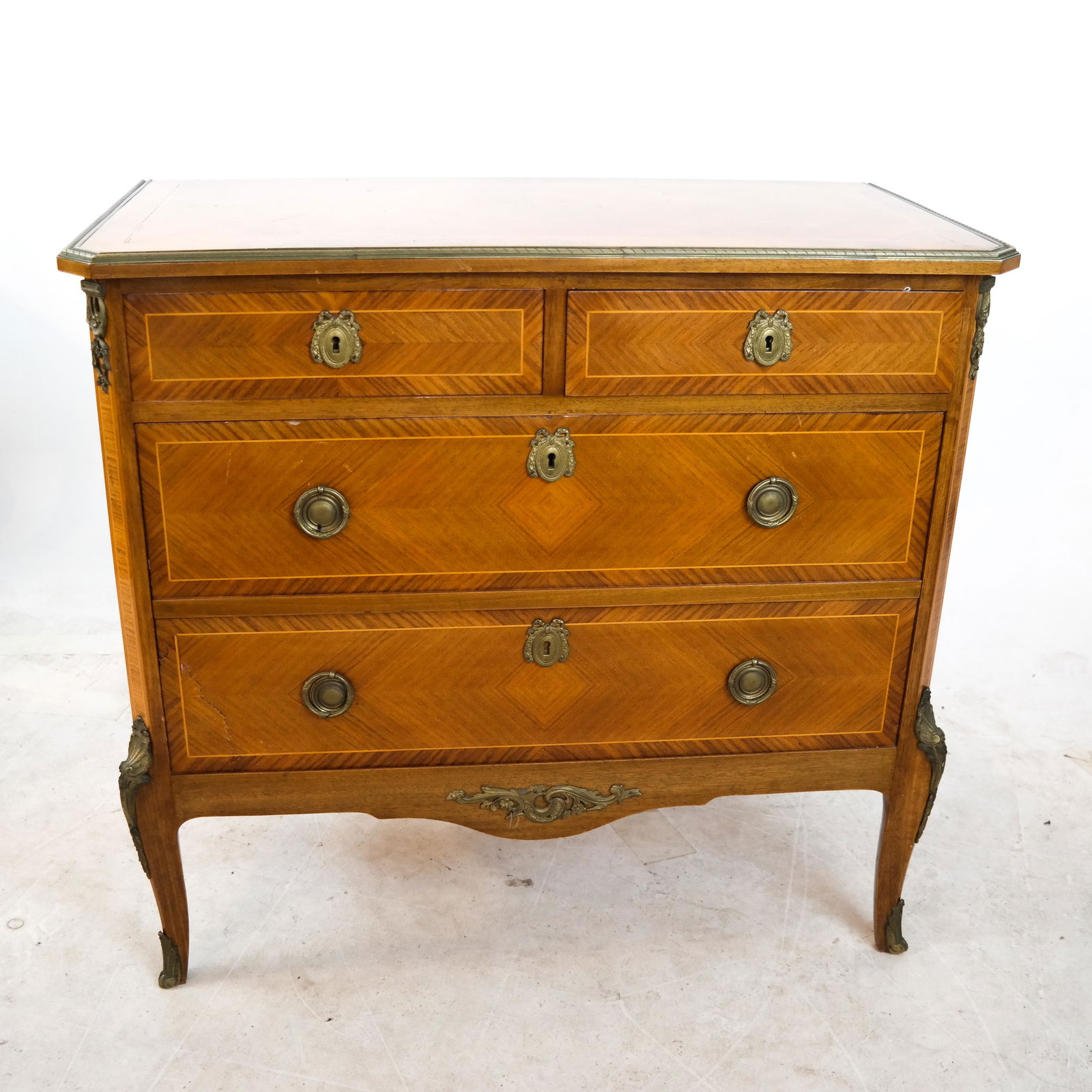 Louis XV-Style Inlaid Satinwood Bar Cabinet (1 of 7)