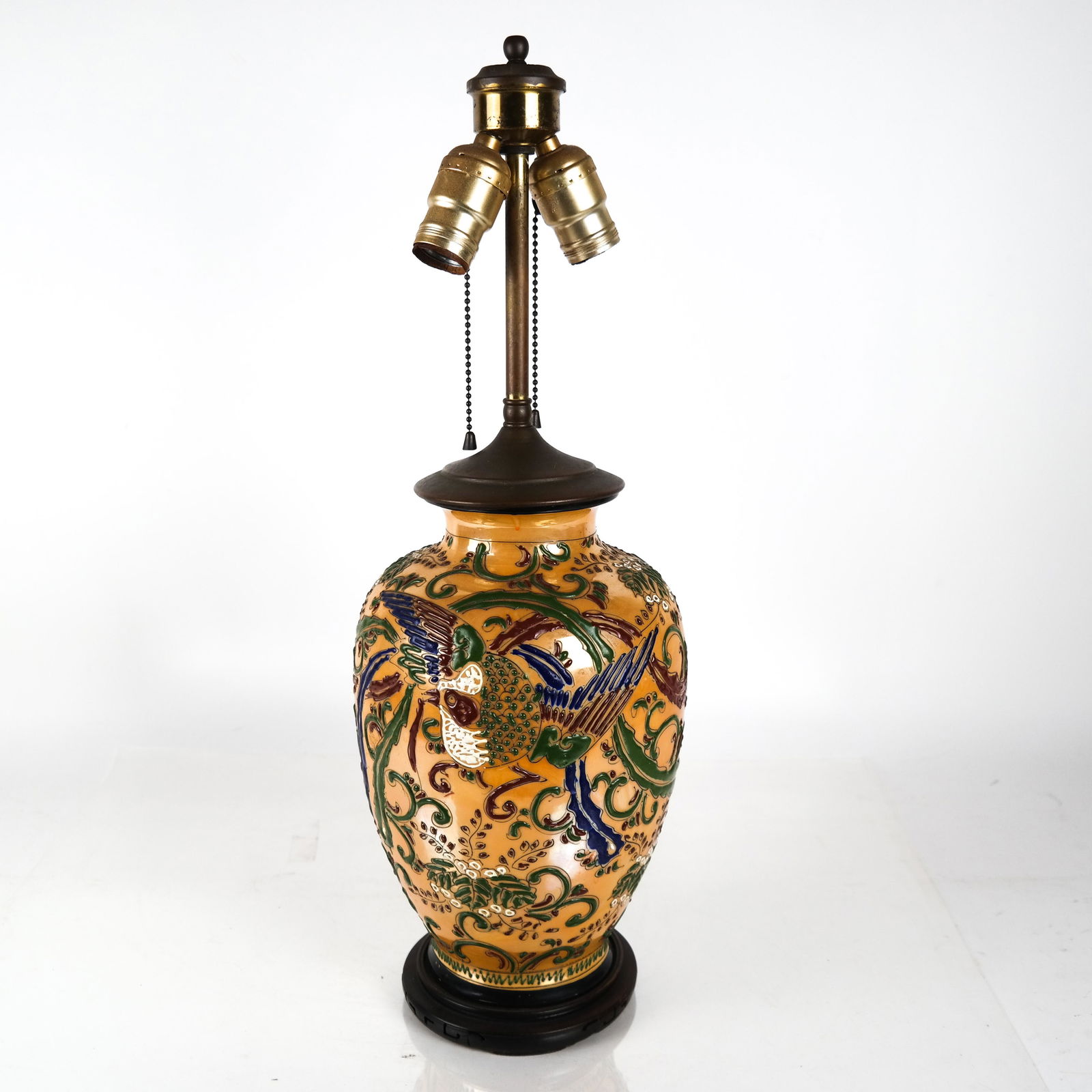 Asian-Style Relief Decorated Lamp (1 of 6)