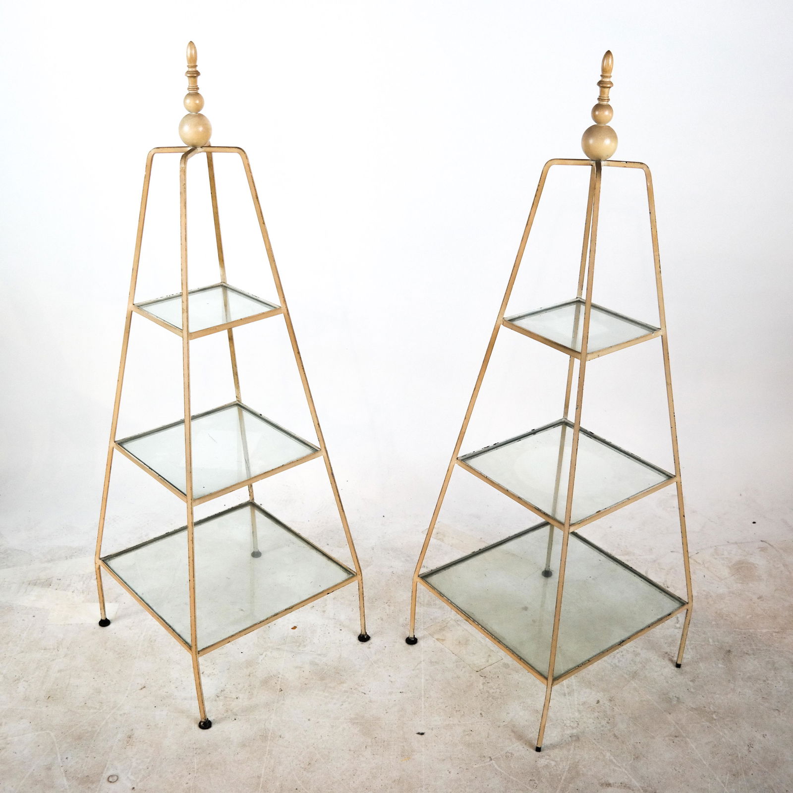 Pair Obelisk-Form Steel Stands (1 of 3)