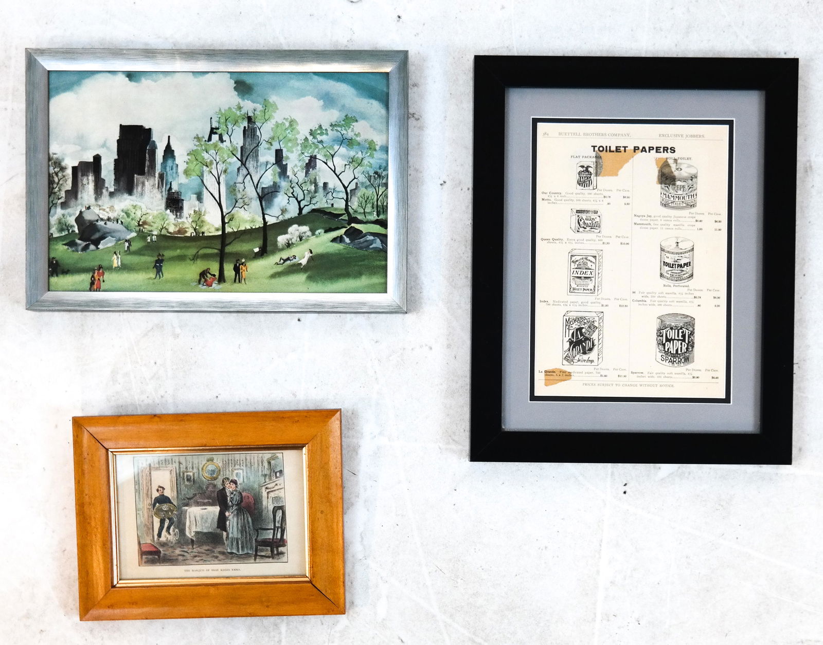 Three Prints: Central Park, Two Others (1 of 7)