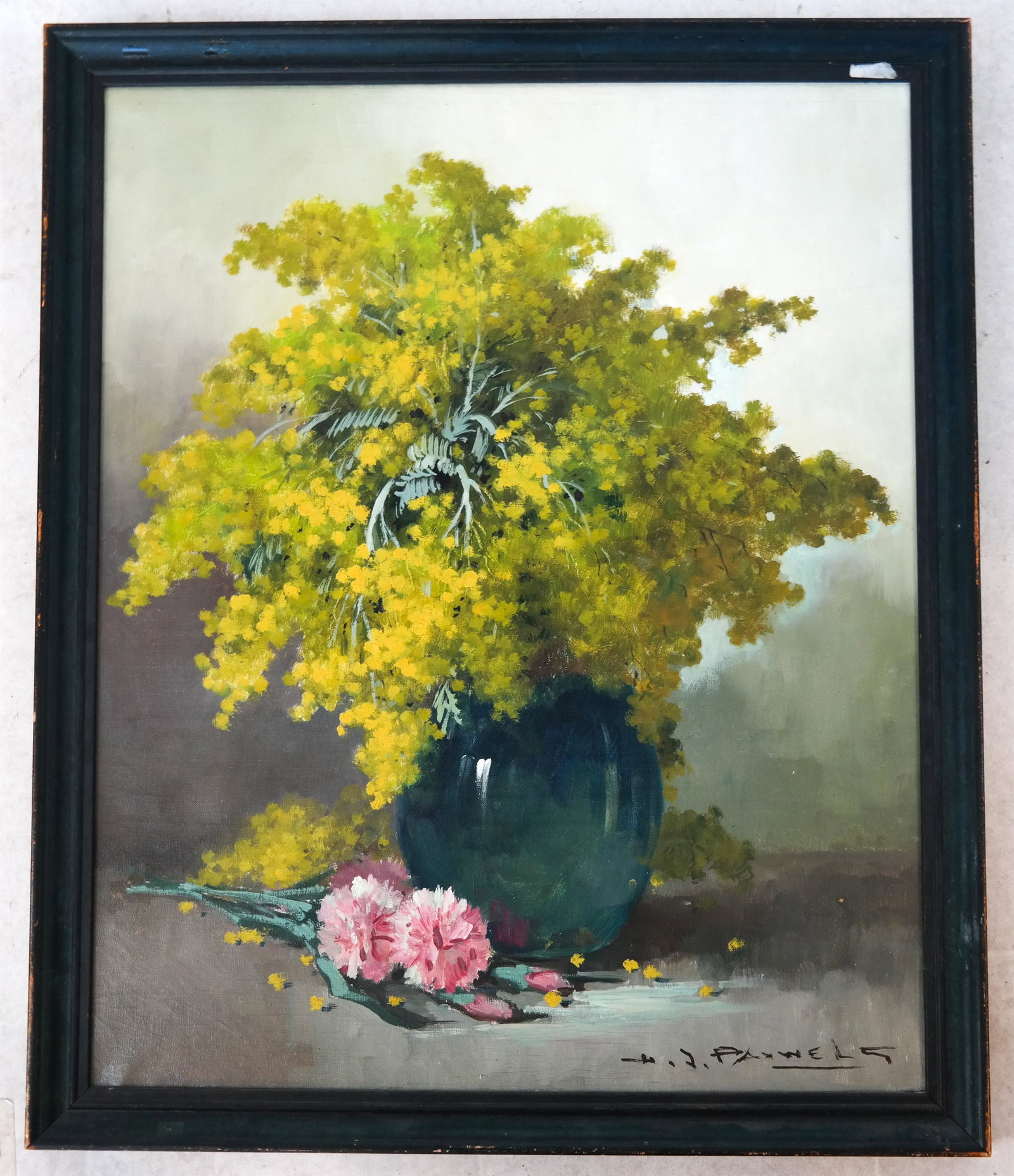 Henri Jozef PAUWELS: Still Life - O/C: Henri Joseph Pauwels signed still life, oil on canvas. [25 x 31 inches].