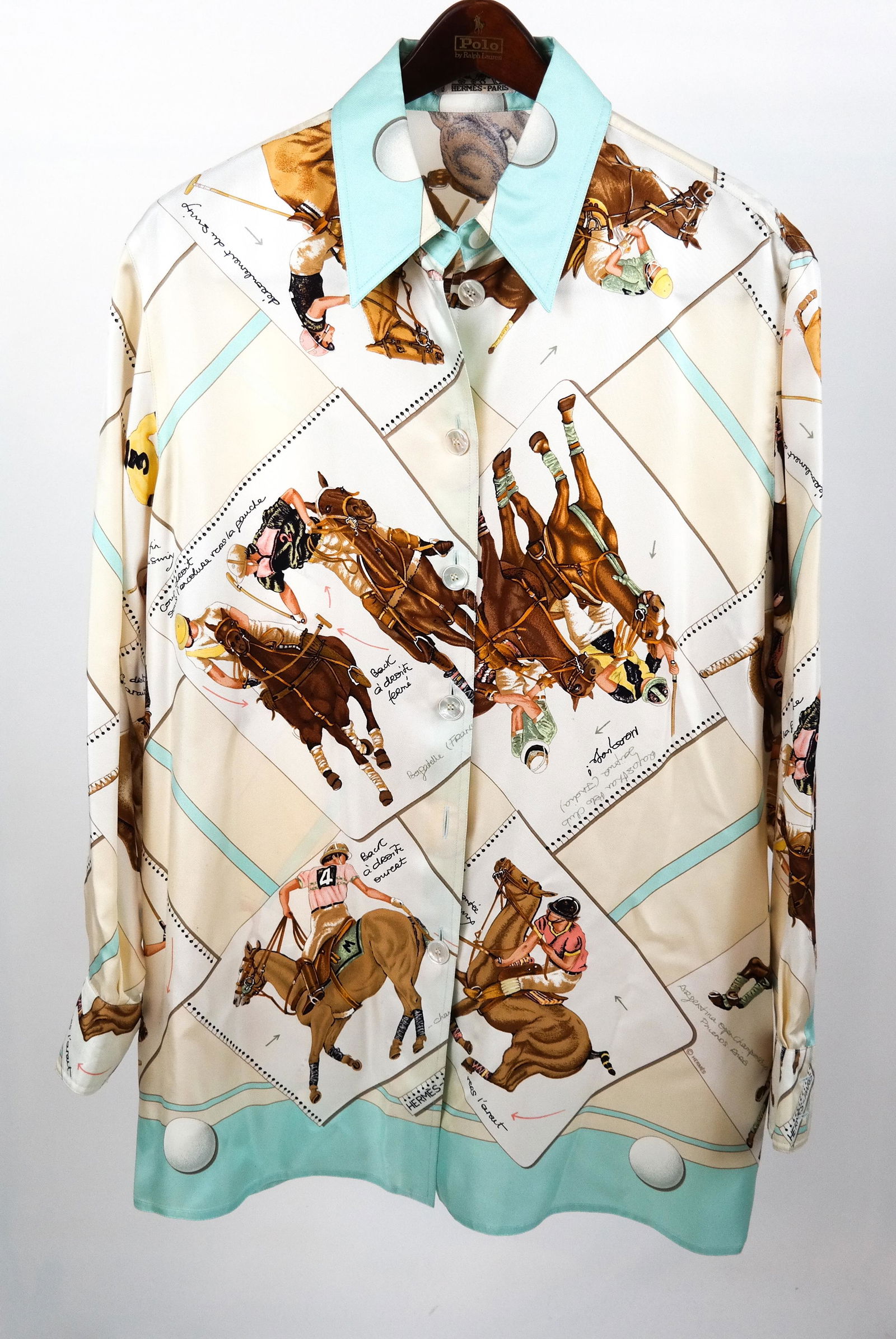 HERMES Silk Blouse - Horses Print (1 of 7)
