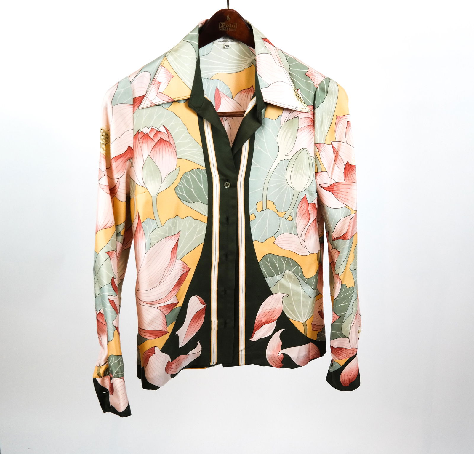 HERMES Silk Blouse - Pastel Floral Print (1 of 7)