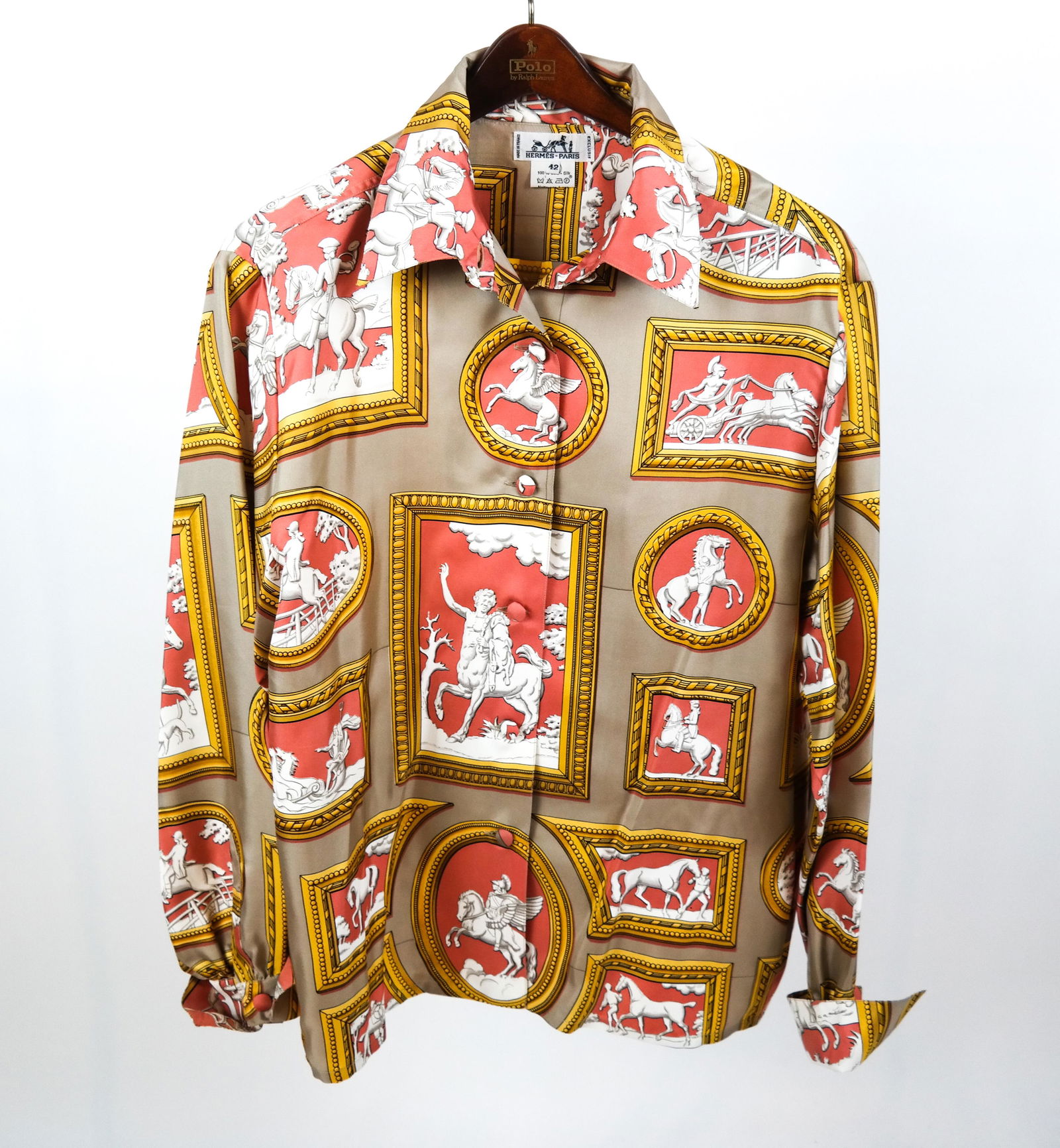 HERMES Silk Blouse - Classical Print (1 of 8)