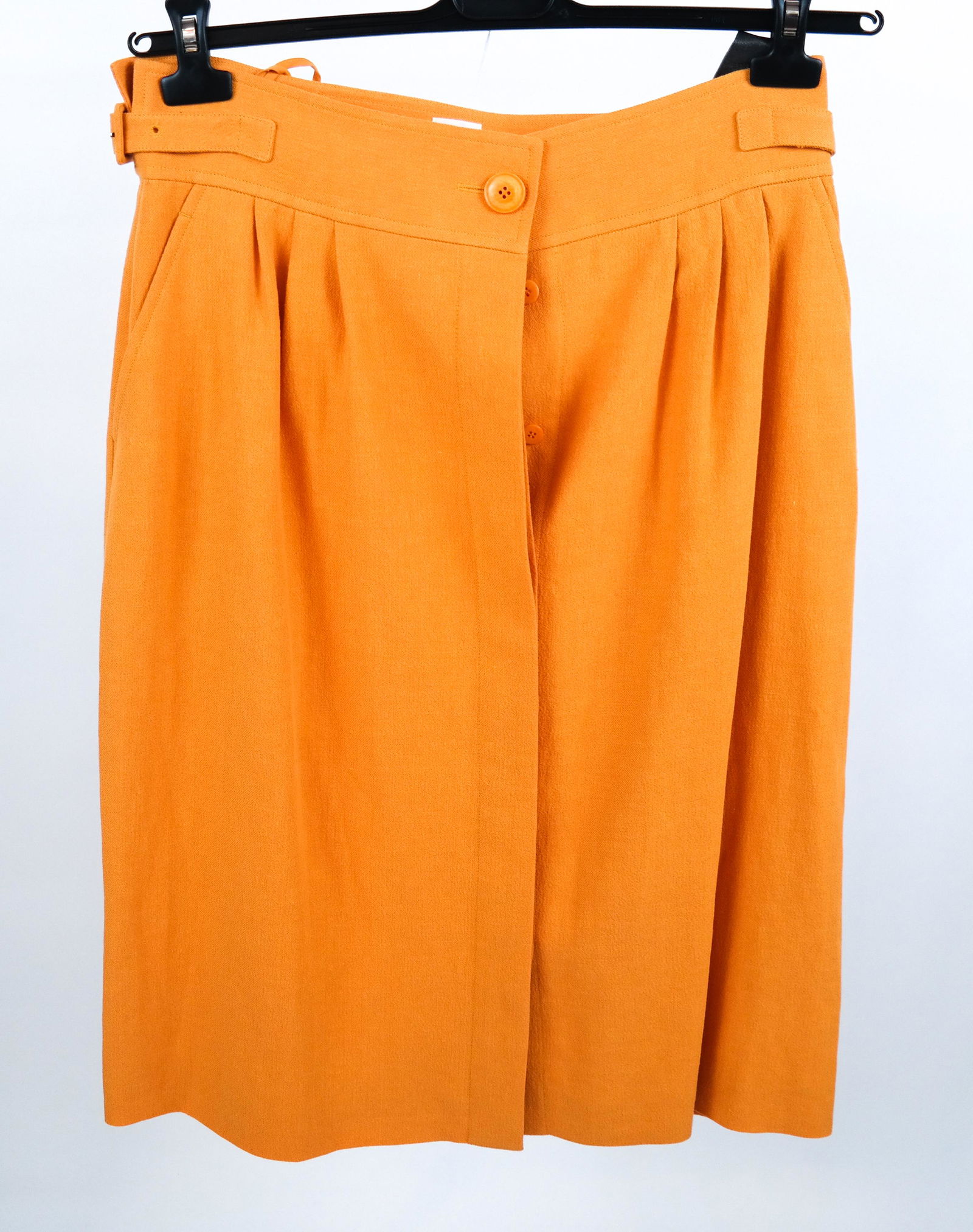 HERMES Orange Wool Lined Skirt (1 of 6)