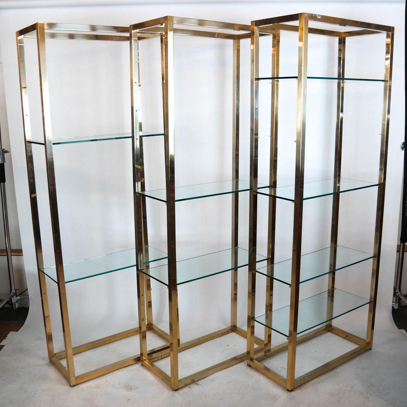 3 Gilt Brass Etageres (1 of 6)