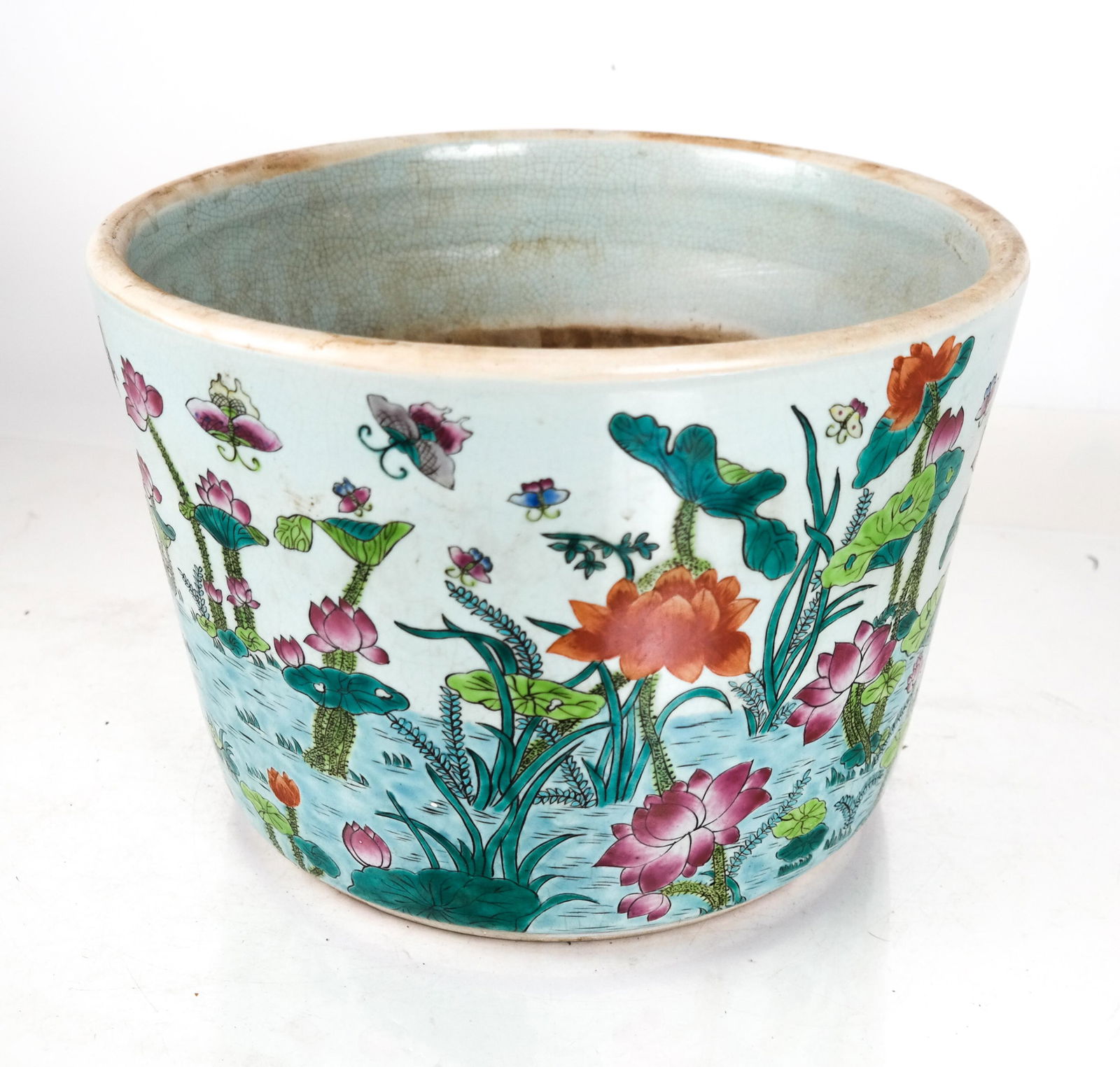 Chinese Polychrome Ceramic Planter (1 of 6)
