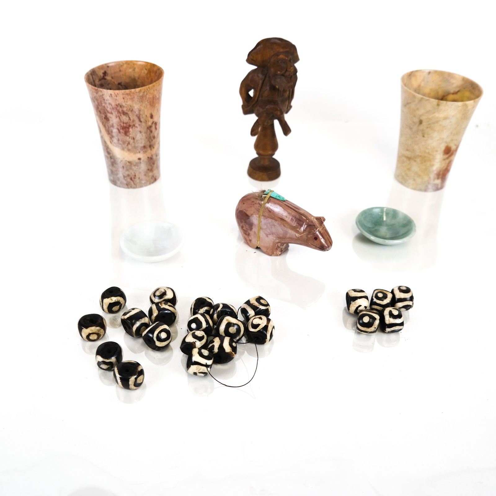 Assorted Lot of Stone, Alabaster, Wood Items (1 of 9)