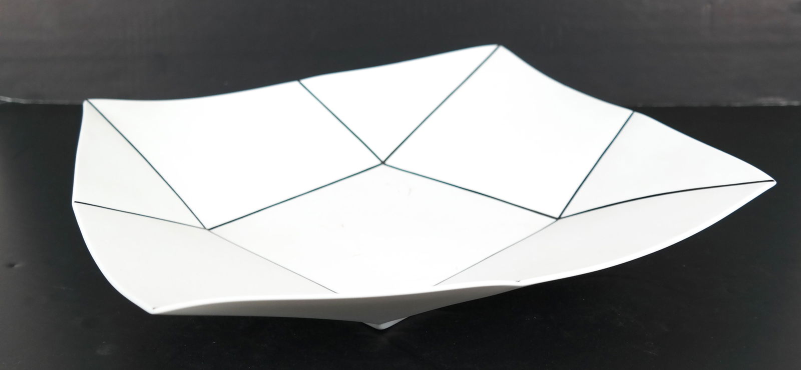 Bernardaud, Limoges Serving Bowl: Bernardaud Limoges, France, bisque porcelain square-form serving bowl. [2 x 12 1/2 x 12 3/4 inches]. In good condition; some surface soiling.