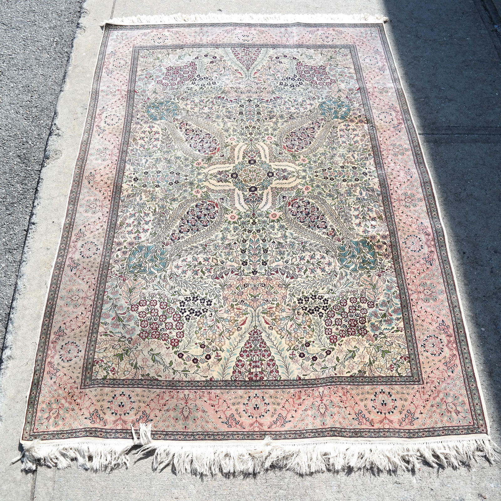 Indian Silk Decorated Rug (1 of 7)