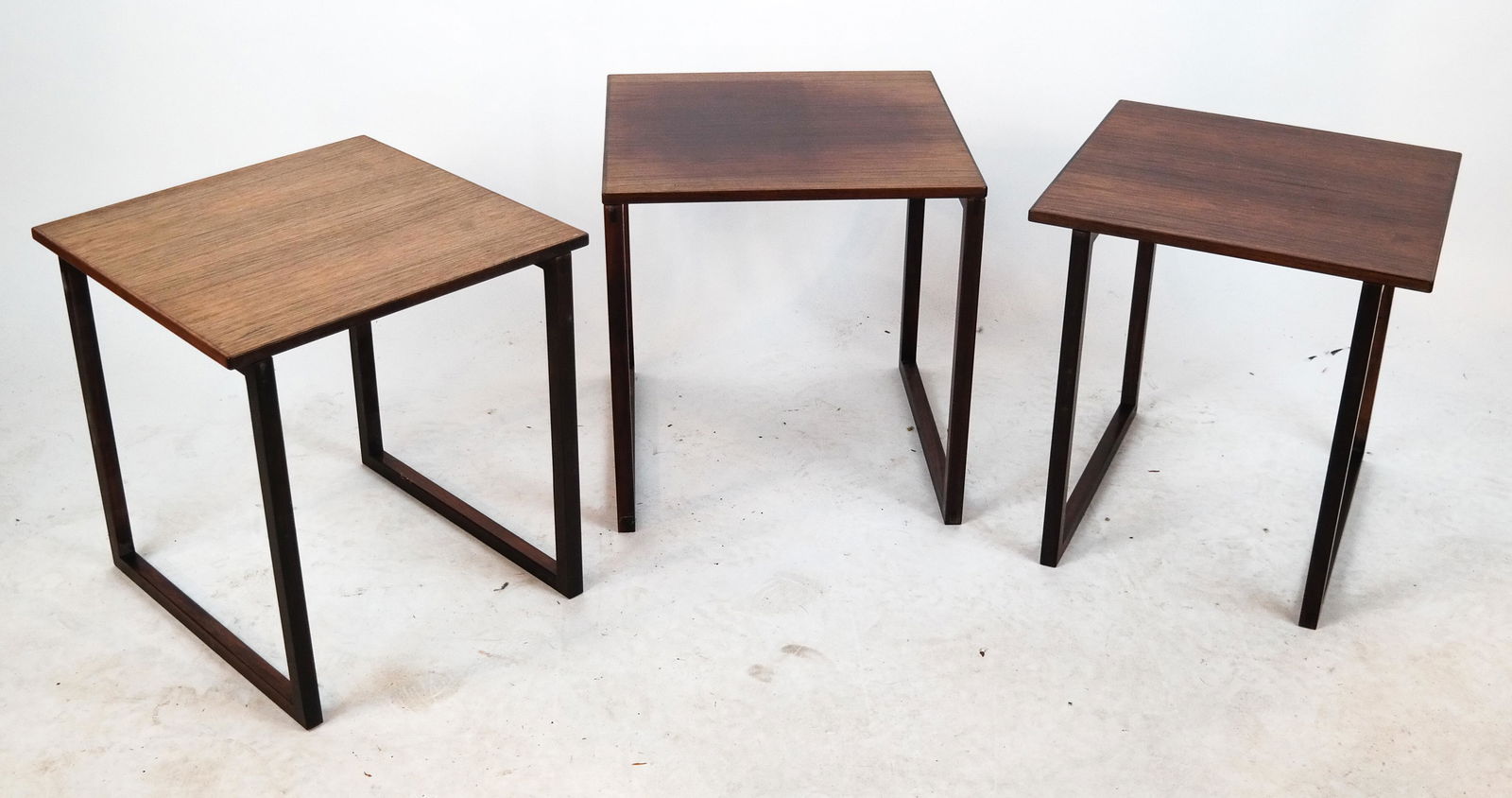 Nest of Mid-20th C. Rosewood End Tables (1 of 8)