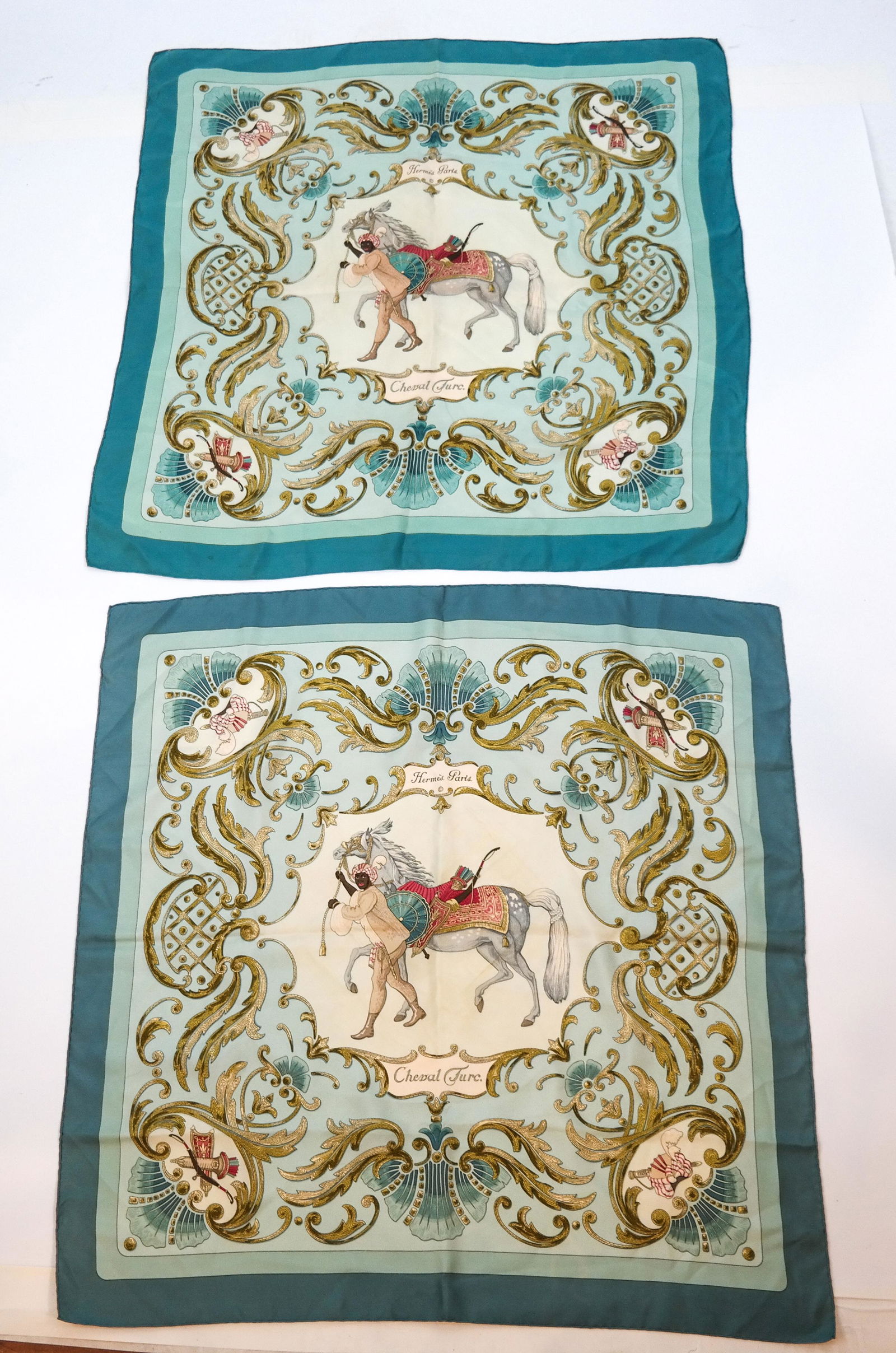 (2) HERMES 100% Silk Scarves (1 of 5)