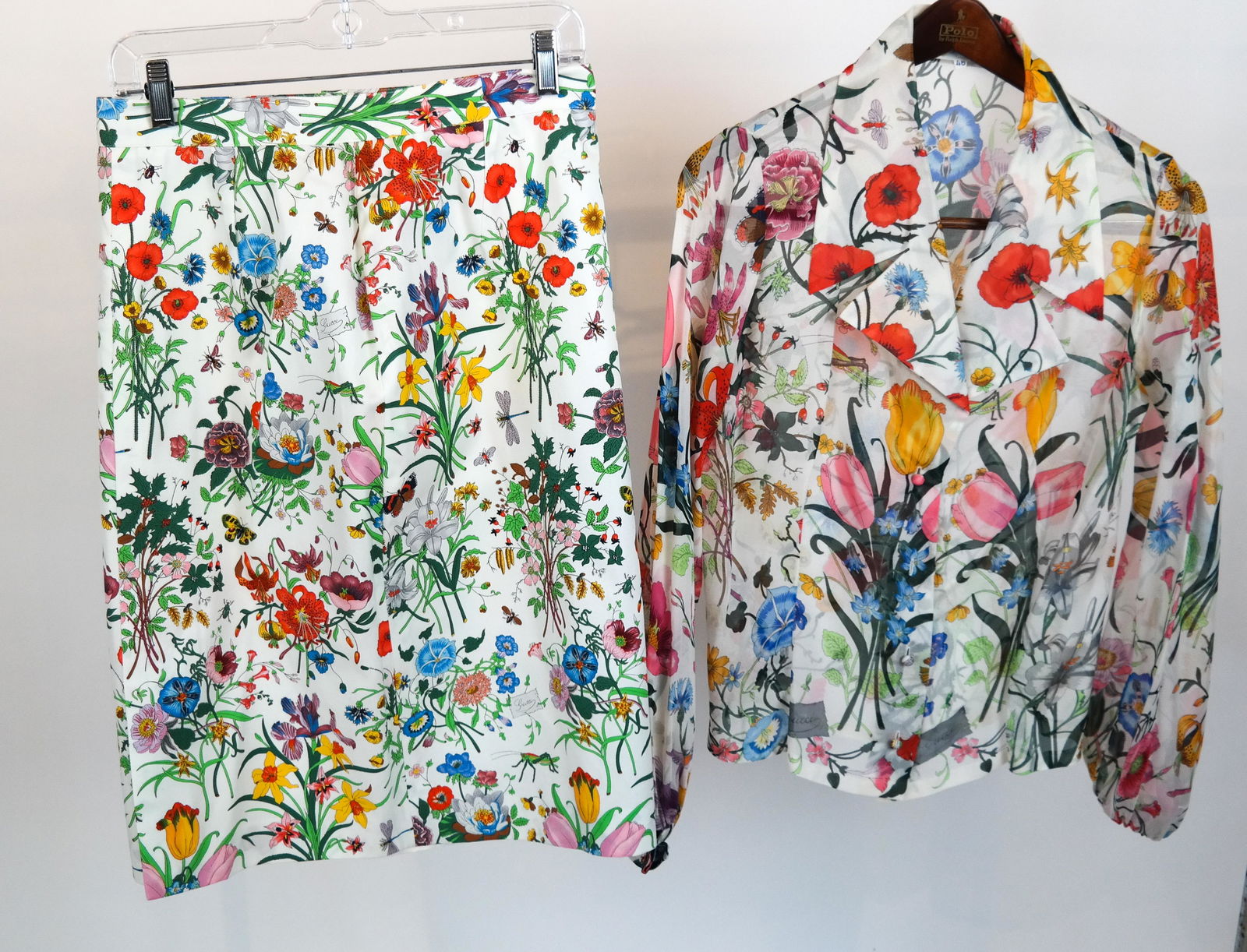GUCCI Floral Print Blouse and Skirt (1 of 8)