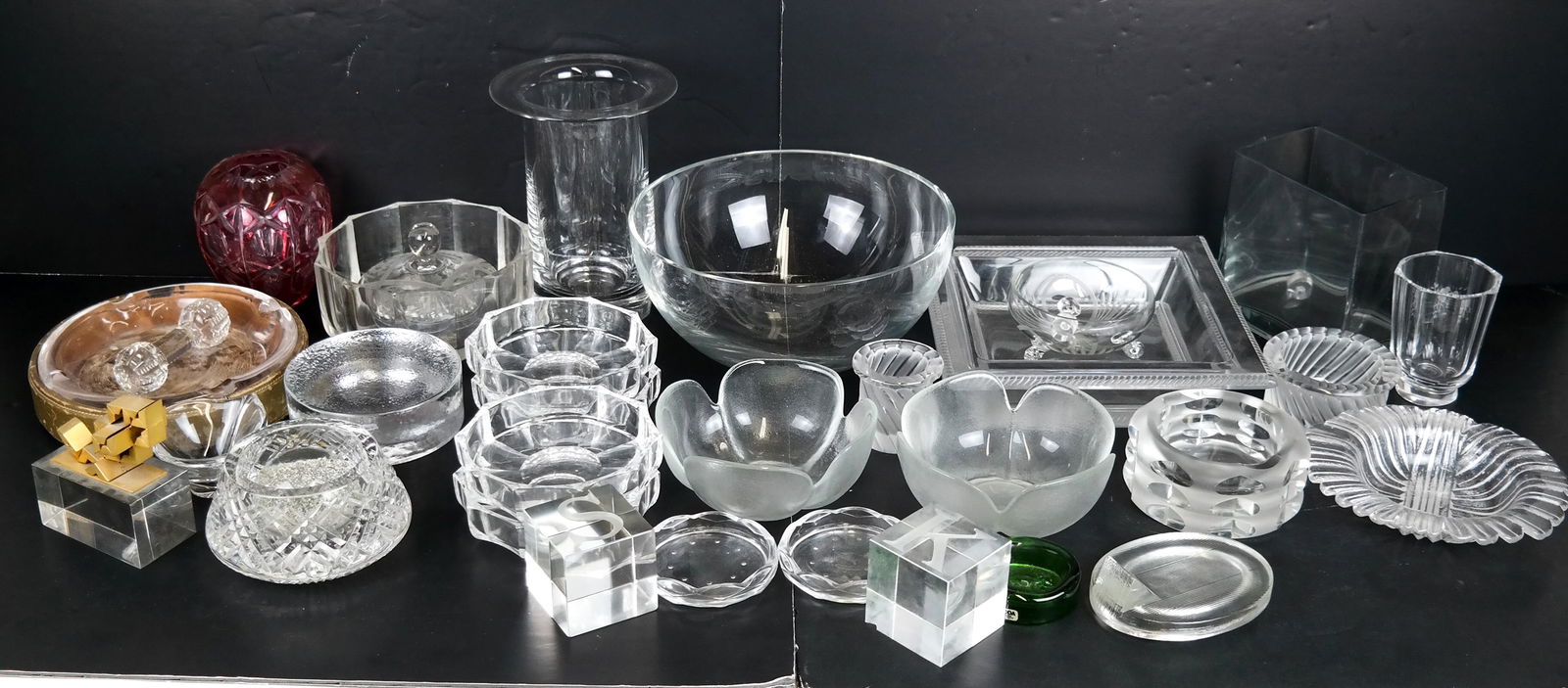 Mixed Crystal and Glass Lot of 27 Pieces (1 of 7)