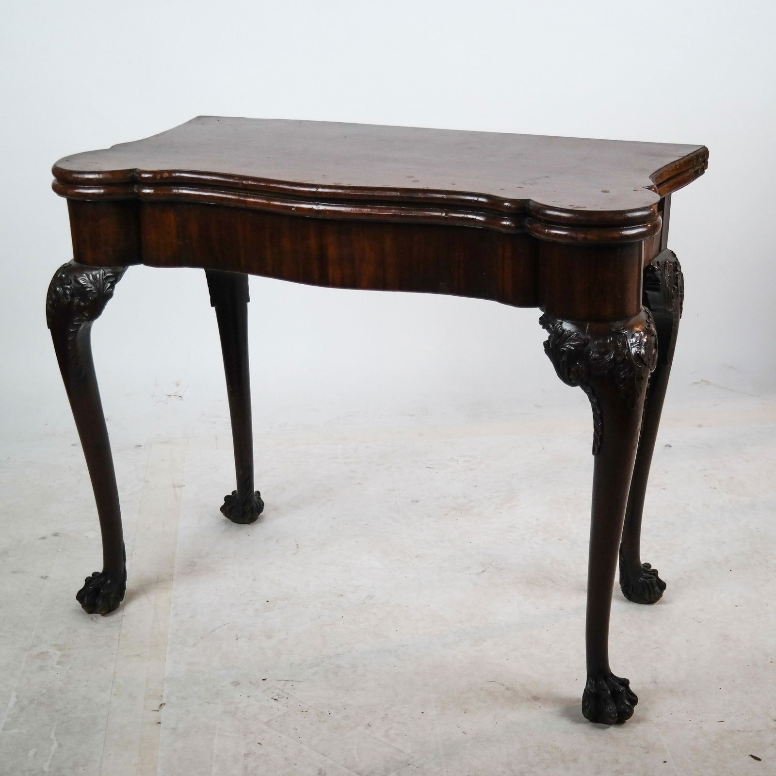 19th C Georgian-Style Concertina Action Card Table (1 of 11)