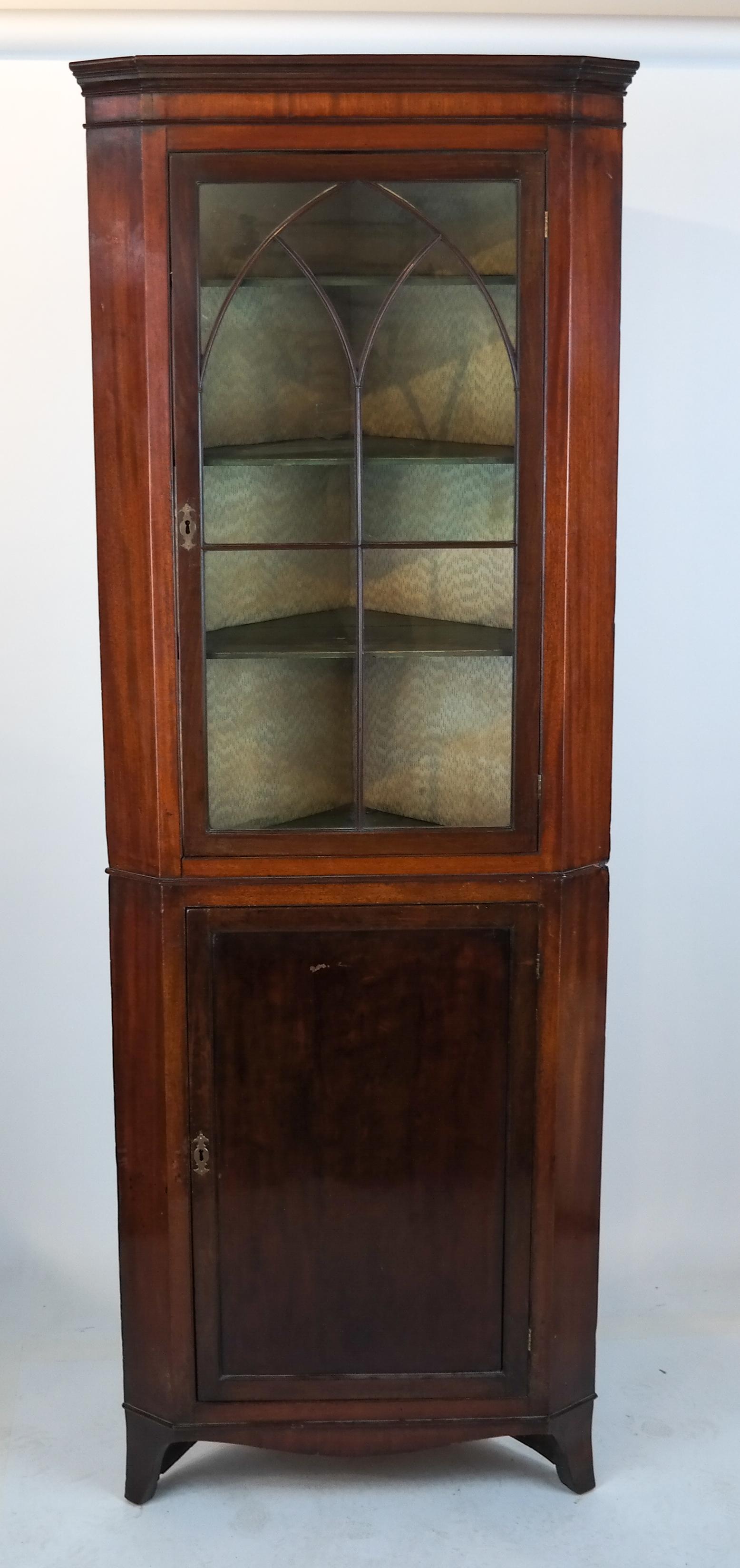 19th C. English Corner Cabinet (1 of 9)