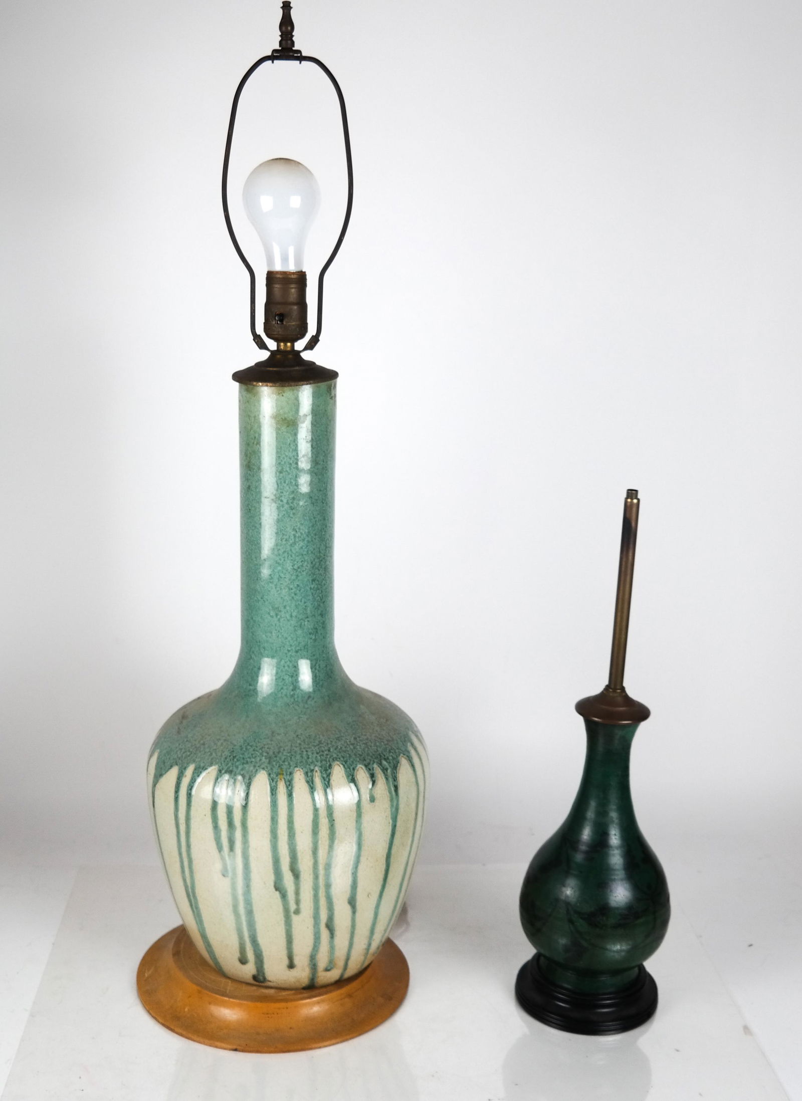 Celadon Glazed Vase as Lamp, and Another (1 of 3)