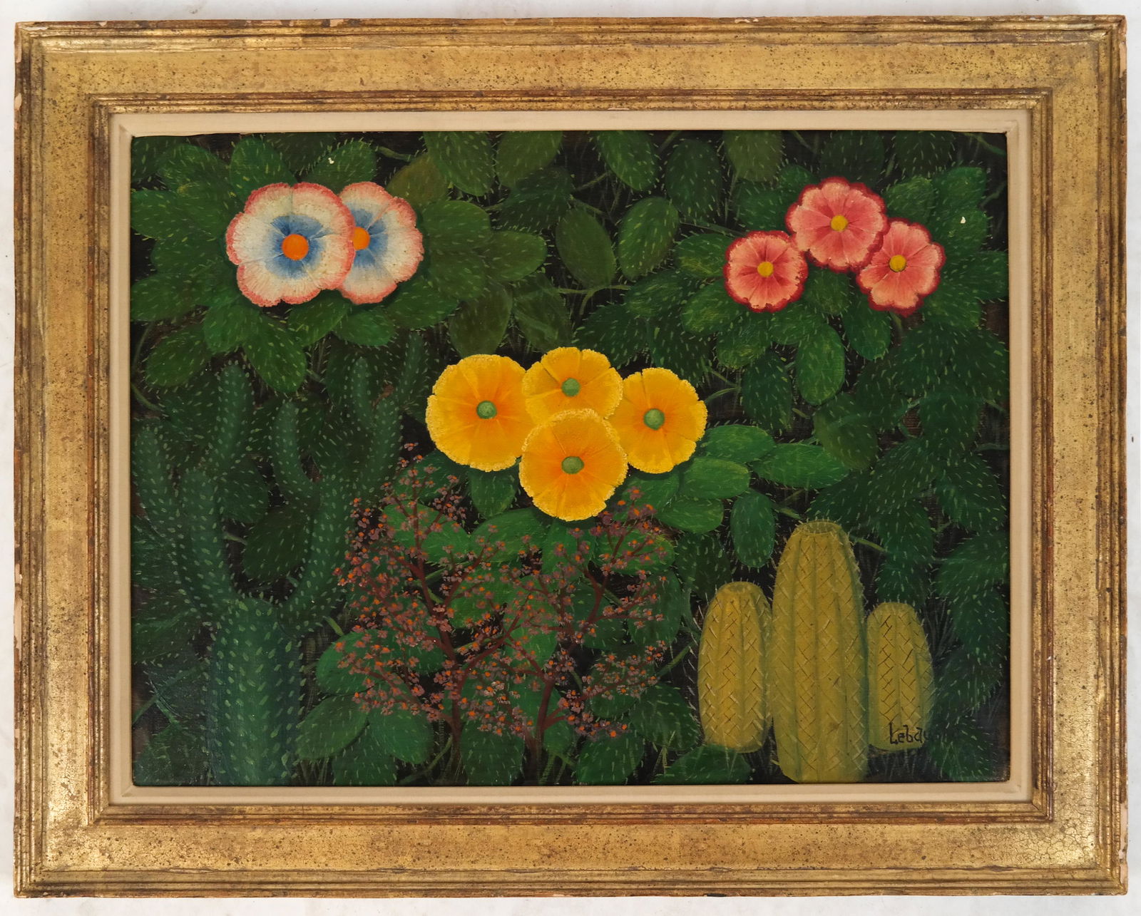 Lawrence LEBDUSKA: Cacti- Oil on Panel (1 of 5)