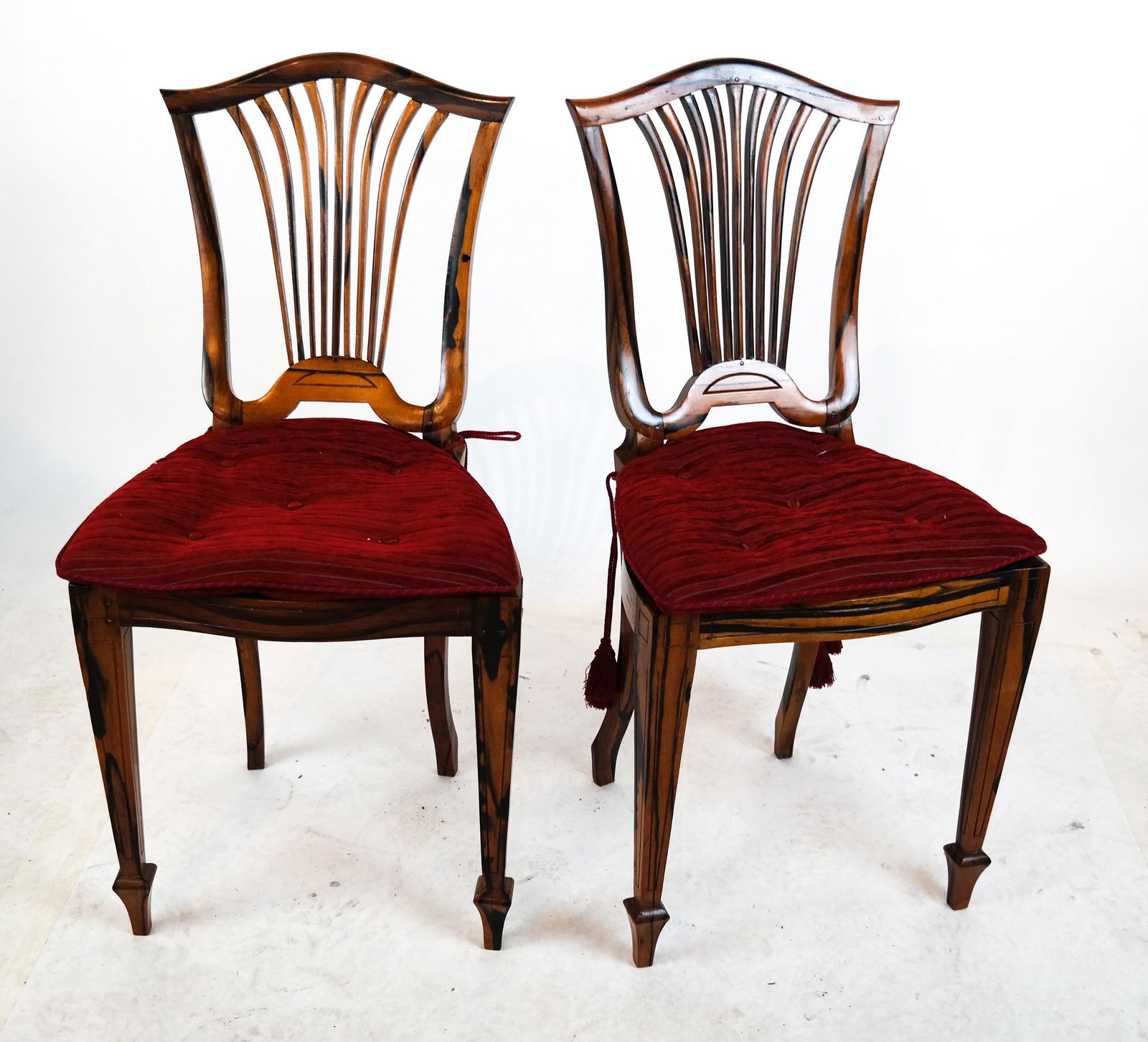 Pair of Edwardian Calamander Chairs, c. 1900 (1 of 6)
