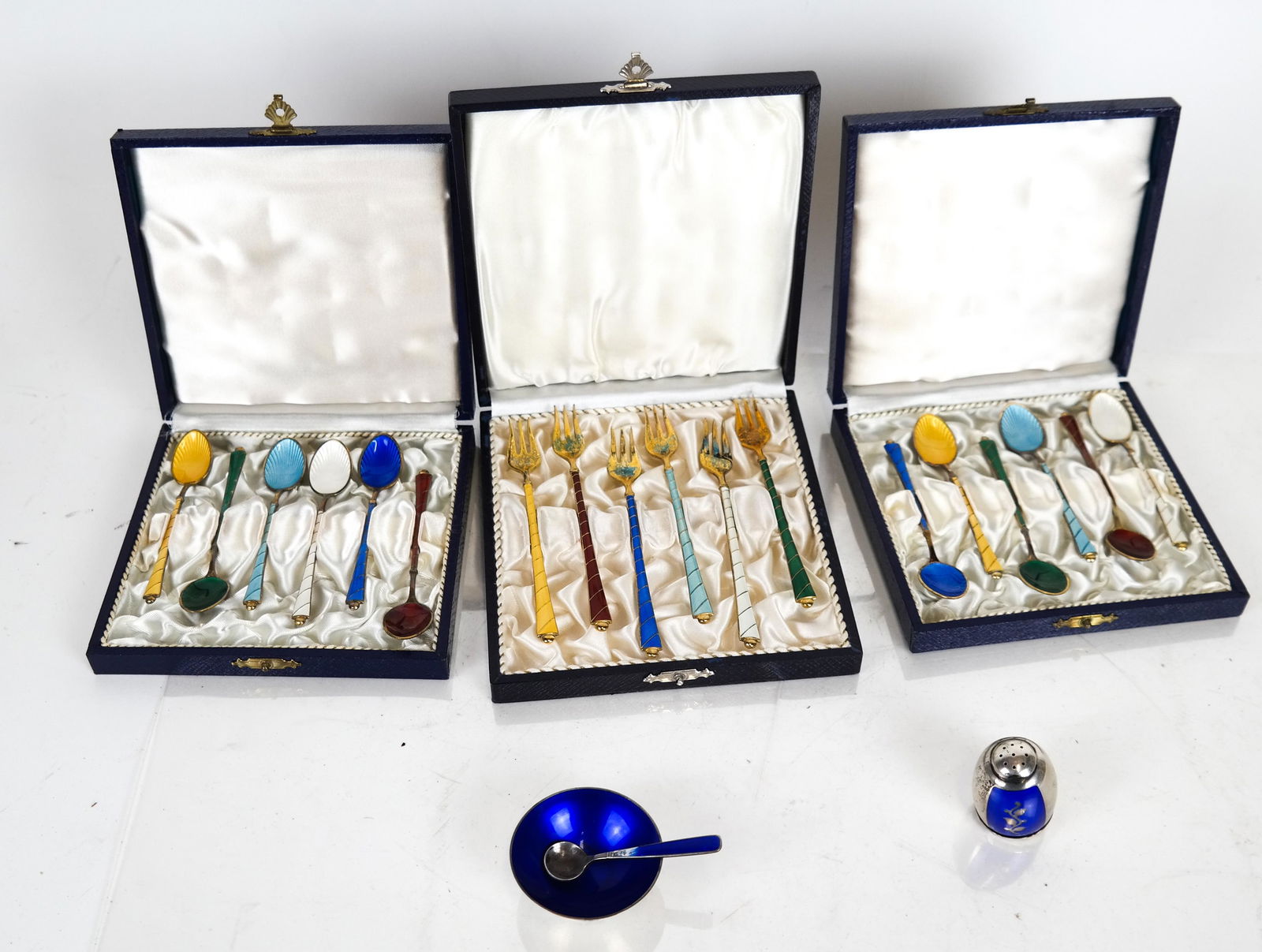 Sterling Silver & Enamel Spoons & Forks, Others (1 of 8)