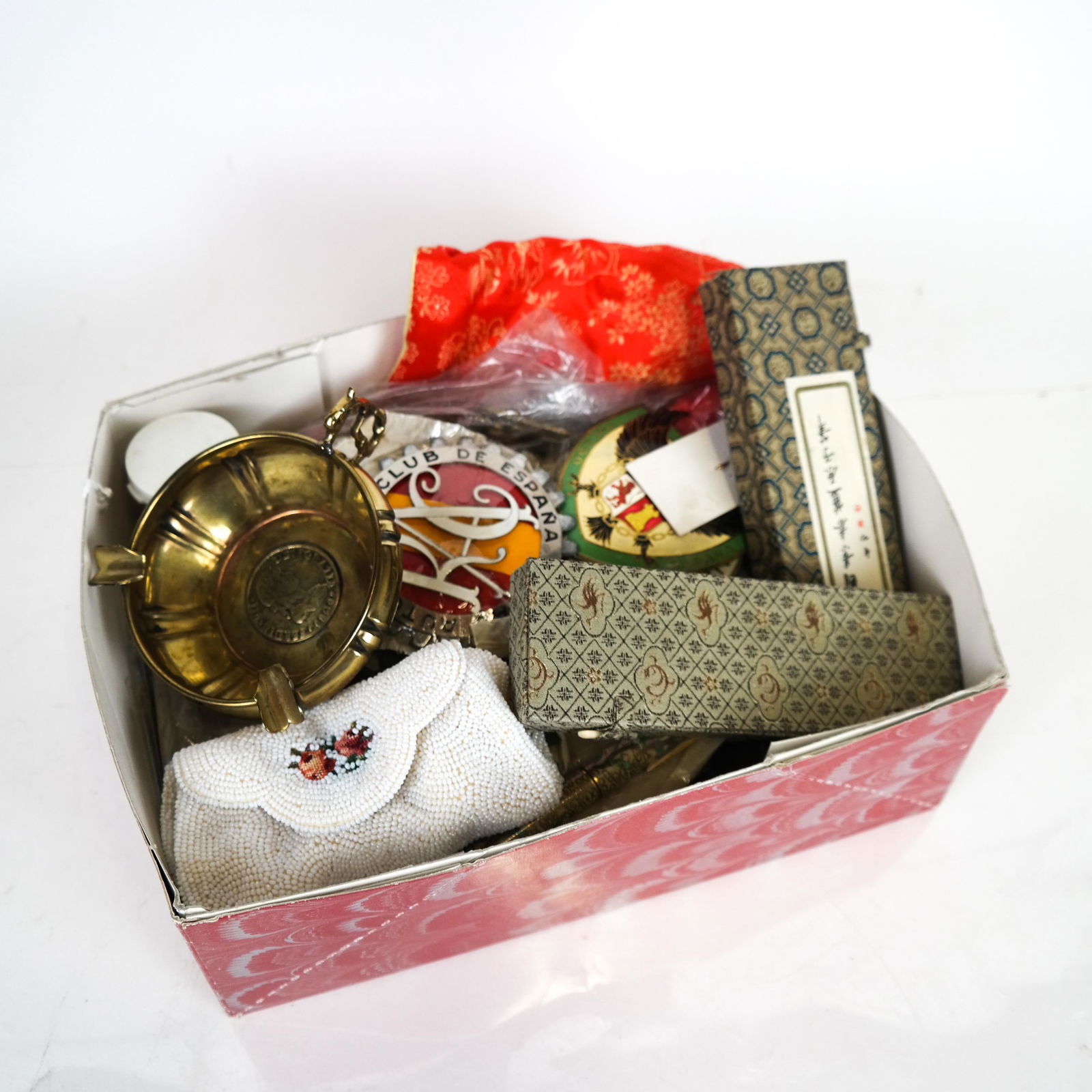 Box of Costume Jewelry, Medals, Pins, More (1 of 8)