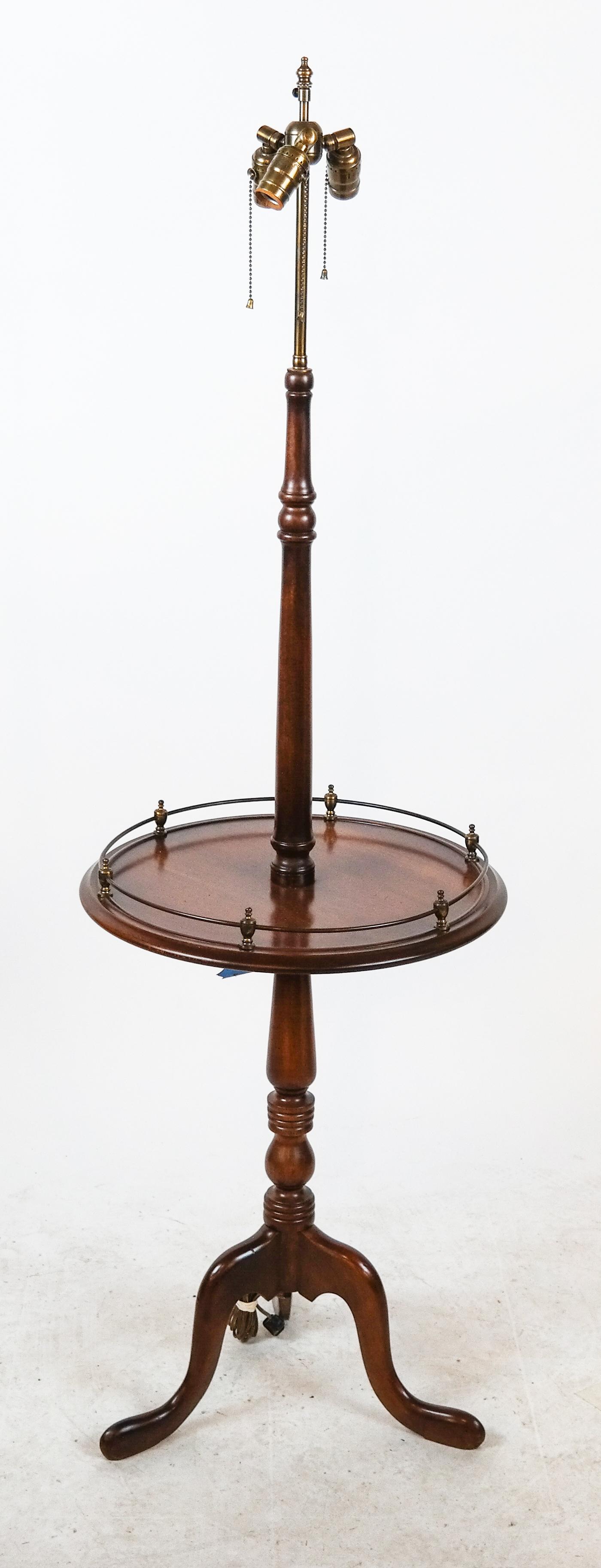Queen Anne-Style Stick Lamp Table (1 of 5)