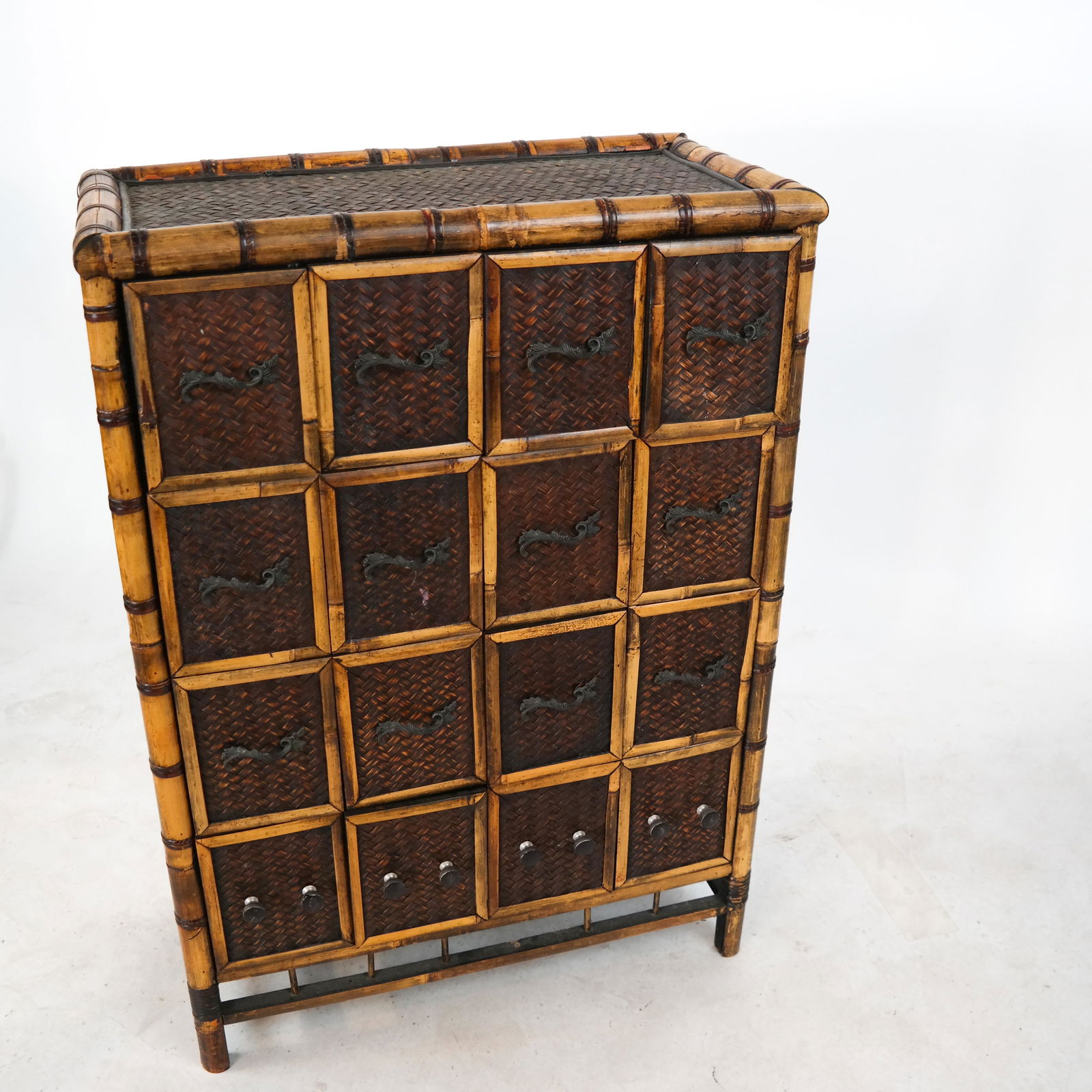 Rattan, Bamboo Multi-Drawer Chest (1 of 5)